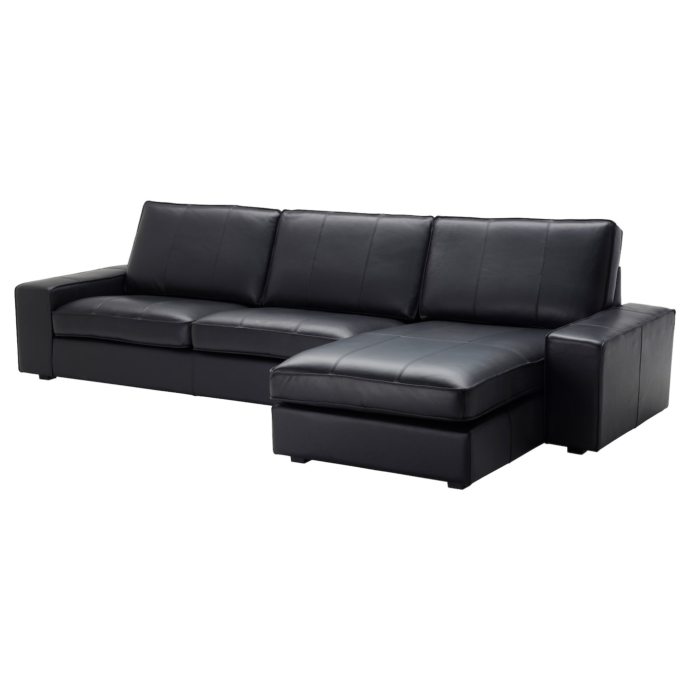 IKEA KIVIK sofa 4-osobowa, z szezlongiem/Grann/Bomstad czarny, Szerokość: 318 cm