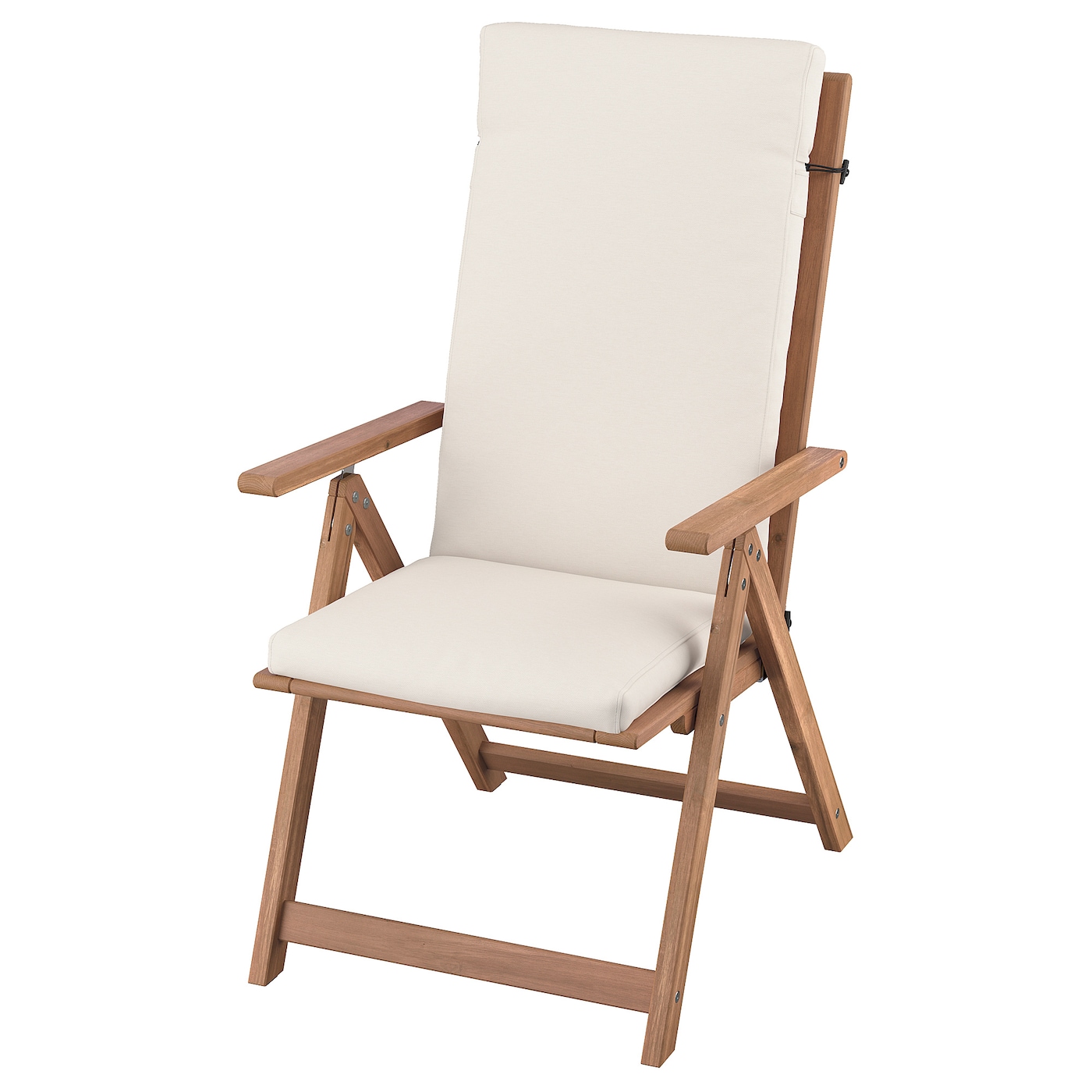 IKEA NÄMMARÖ krzesło z regulowanym oparciem, ogr, bejca jasnobrązowa/Frösön/Duvholmen beżowy, Szerokość: 60 cm