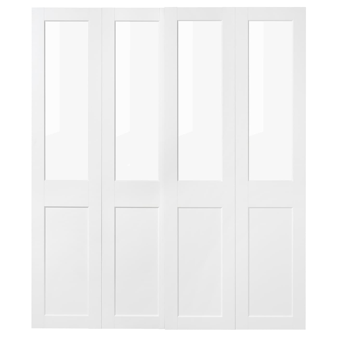 IKEA GRIMO Drzwi przesuwne, szkło/biały, 200x236 cm