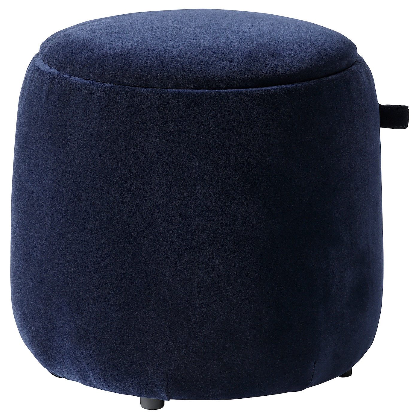 IKEA JÄRRESTAD puf, z pojemnikiem/Djuparp granatowy, Średnica: 46 cm