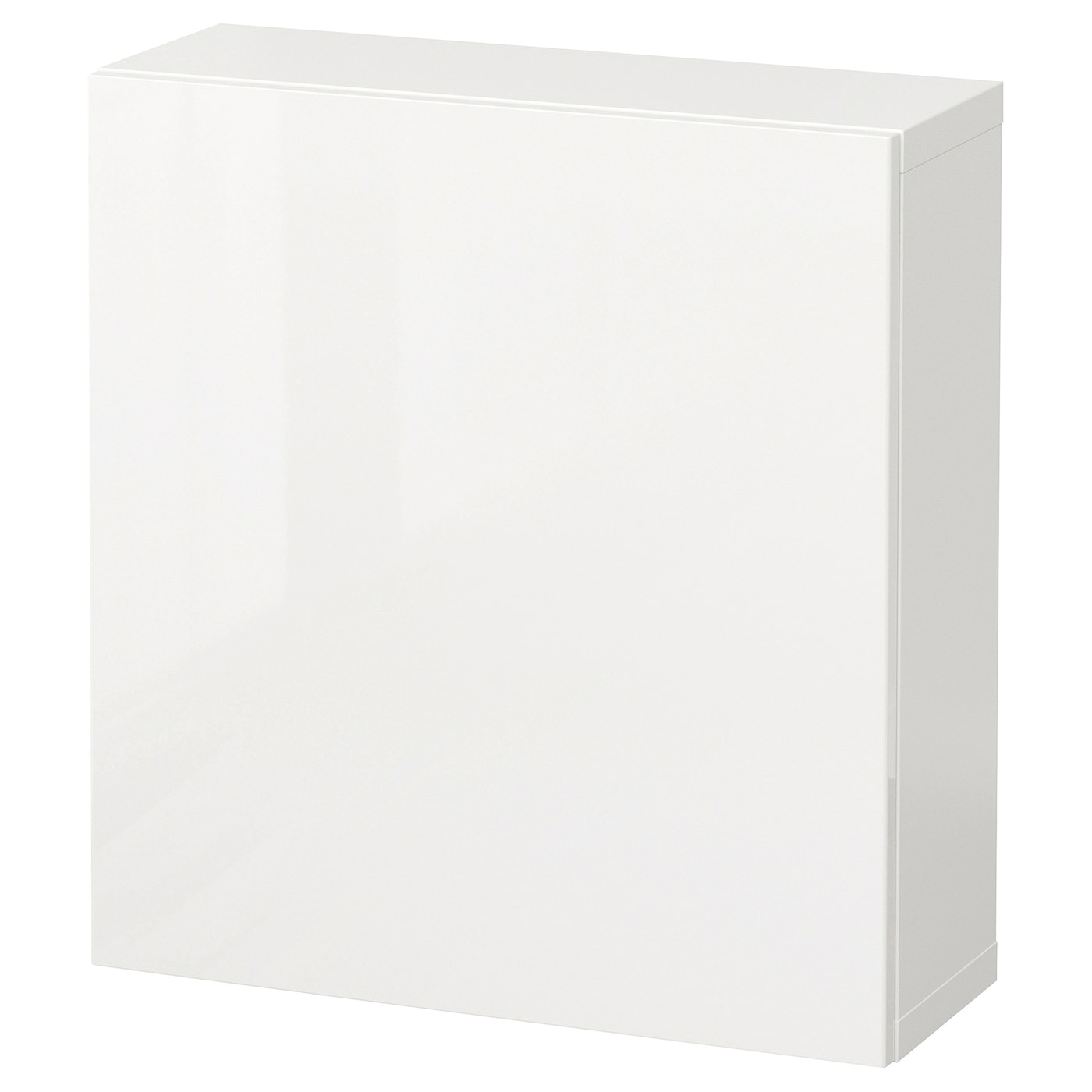 IKEA BESTÅ kombinacja szafek ściennych, biały/Selsviken połysk/biel, 60x22x64 cm
