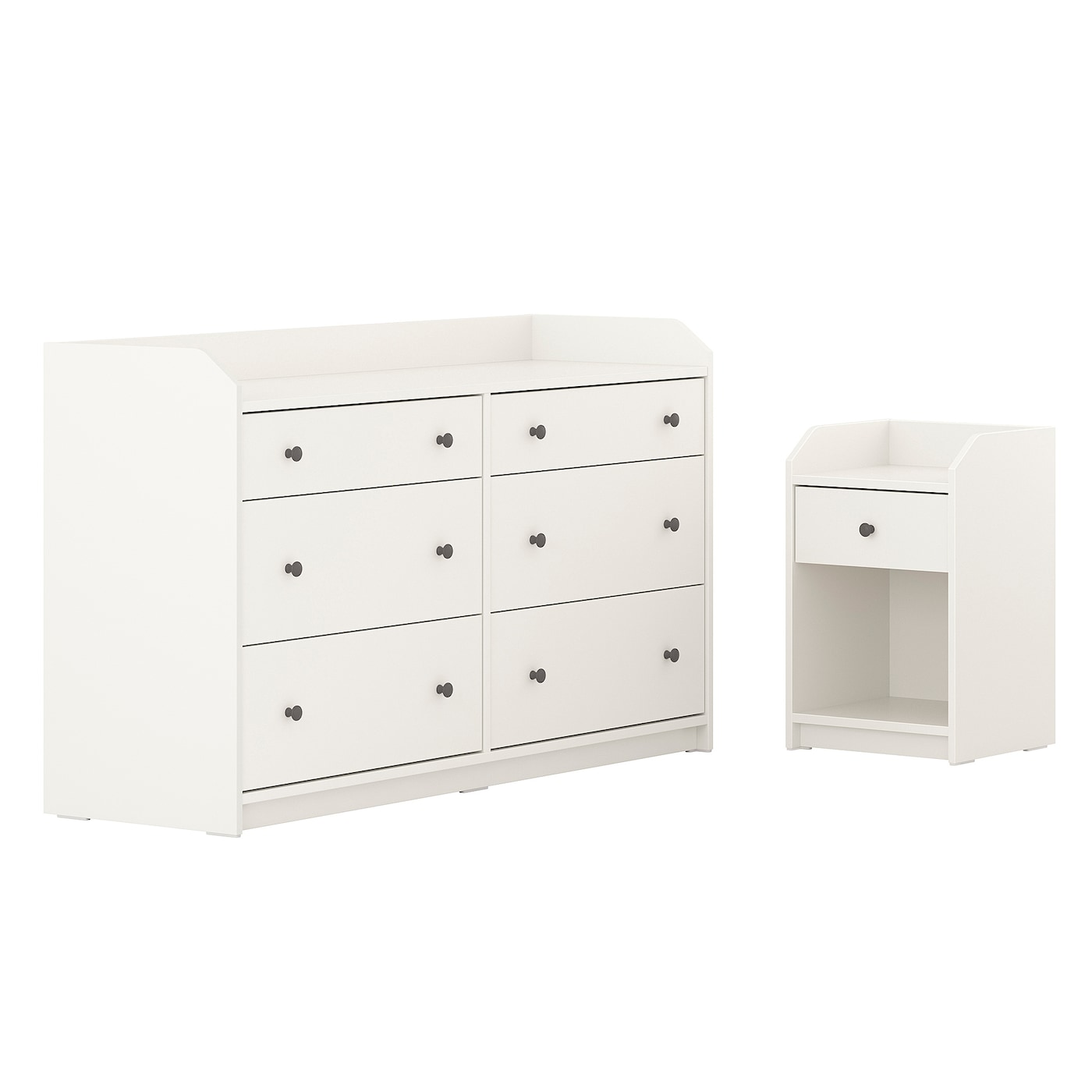 IKEA HAUGA meble do sypialni, kpl. 2 szt, biały