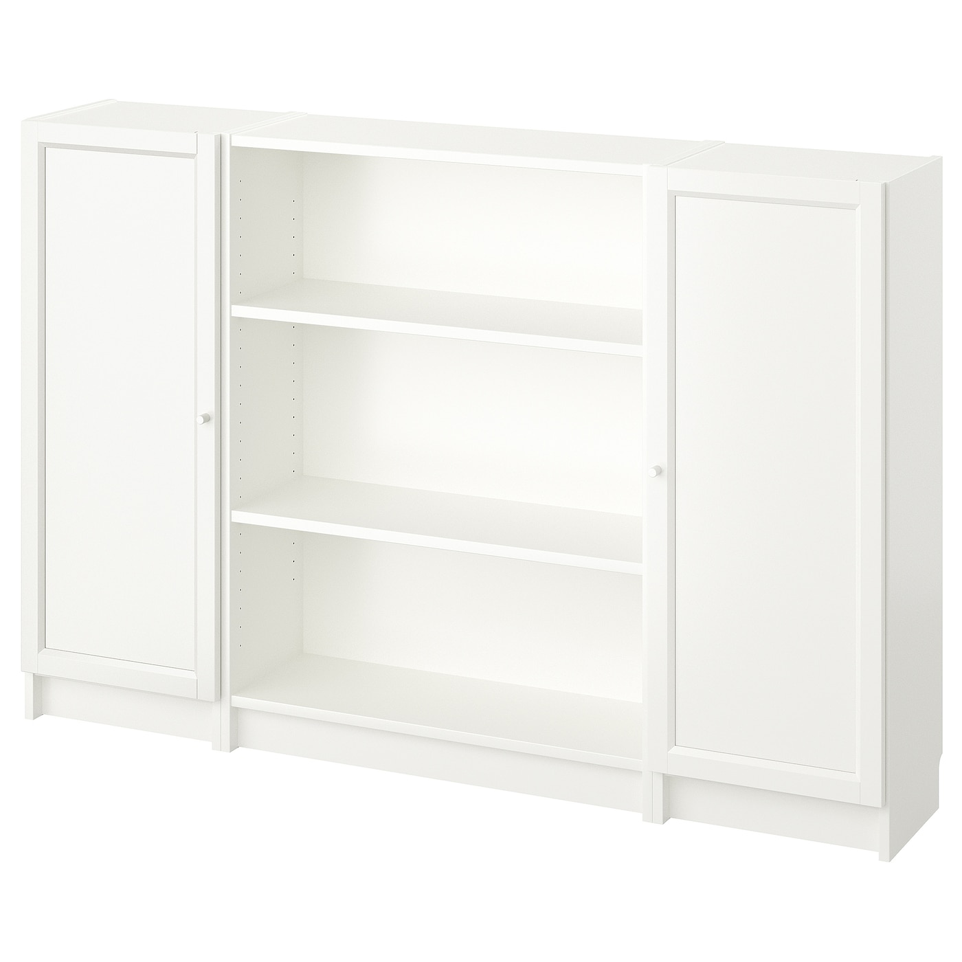 IKEA BILLY / OXBERG kombinacja regałowa z drzwiami, biały, 160x106 cm