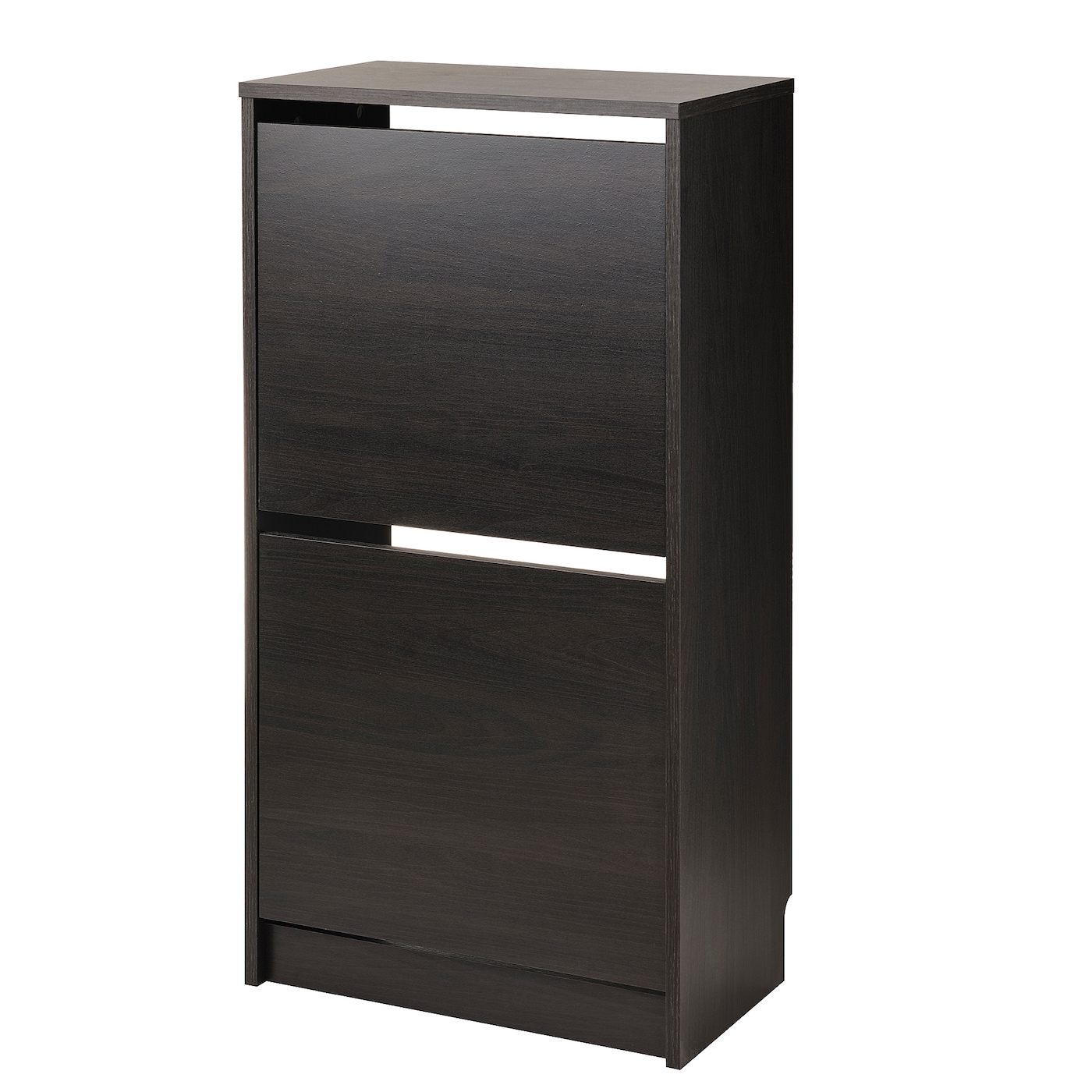 IKEA BISSA szafka na buty, 2 przegrody, czarnybrąz, 49x28x93 cm