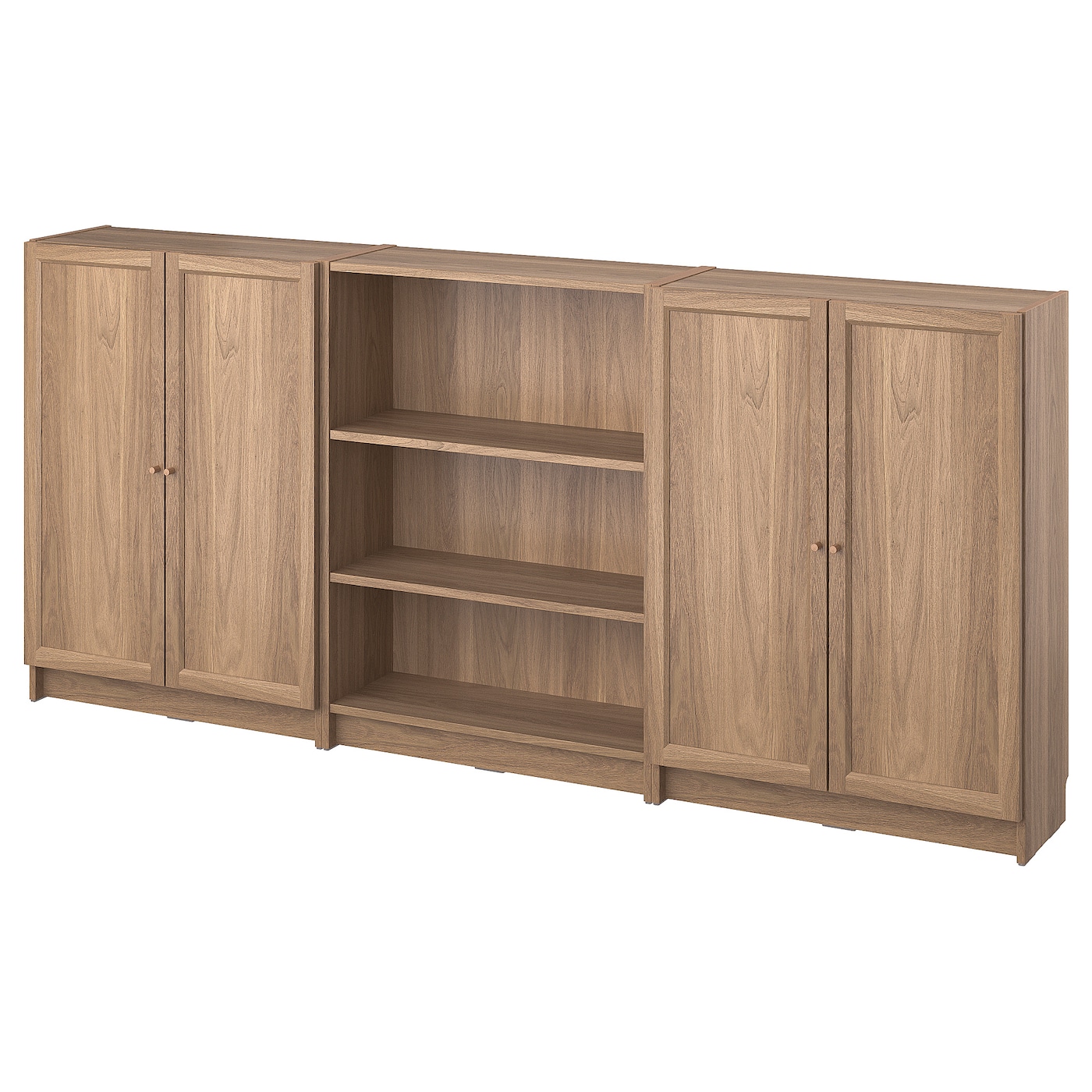IKEA BILLY / OXBERG kombinacja regałowa z drzwiami, imit. dębu, 240x30x106 cm