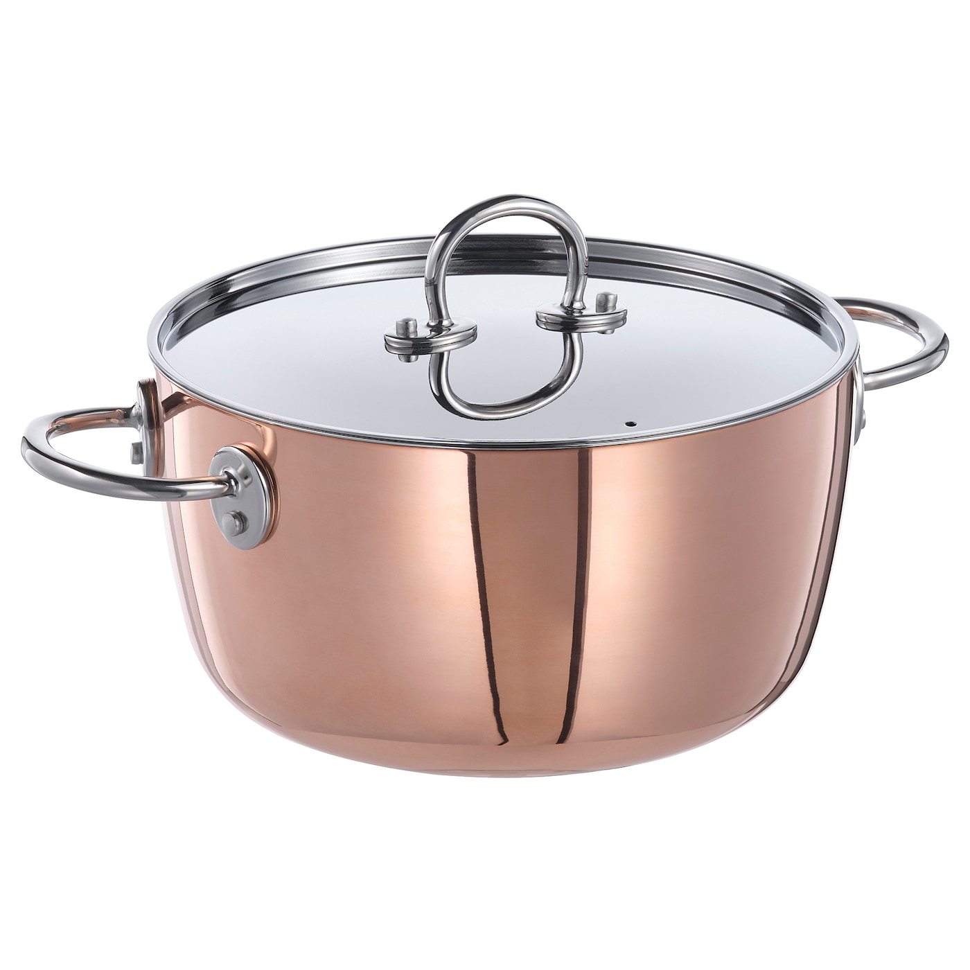 IKEA FINMAT garnek z pokrywką, miedź/stal nierdz, 3 l