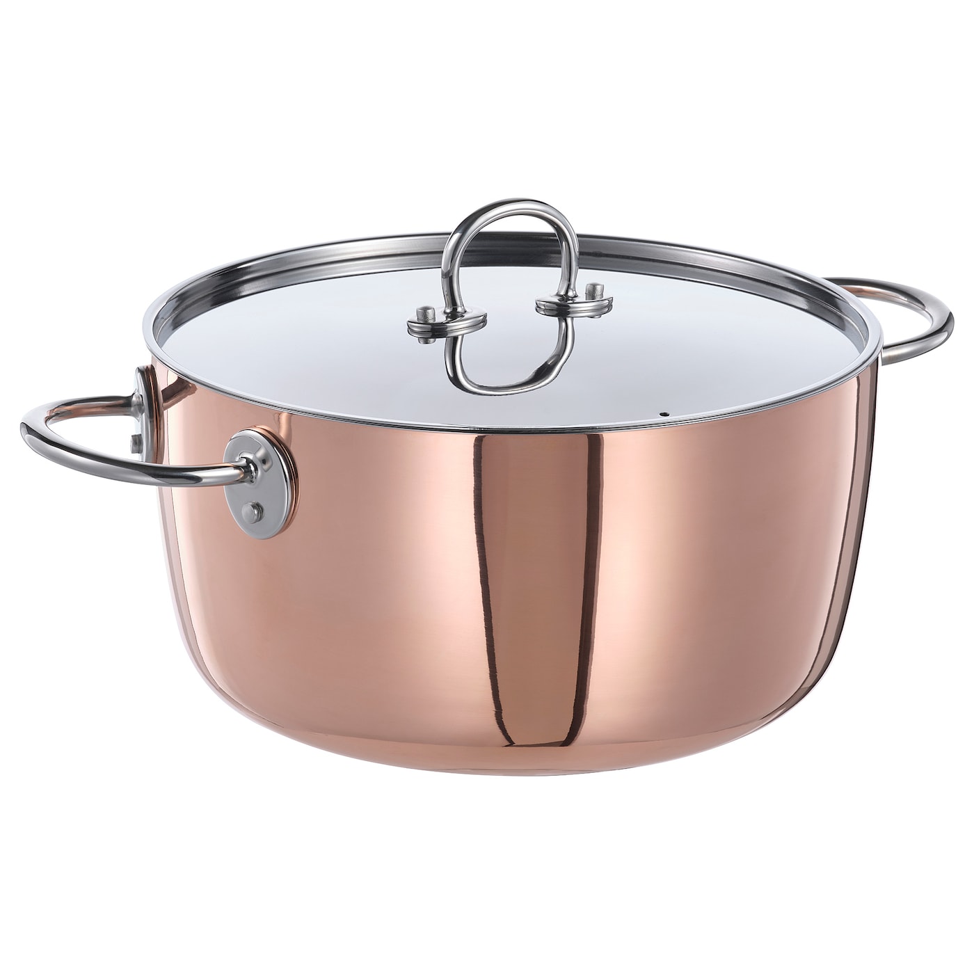 IKEA FINMAT garnek z pokrywką, miedź/stal nierdz, 5 l