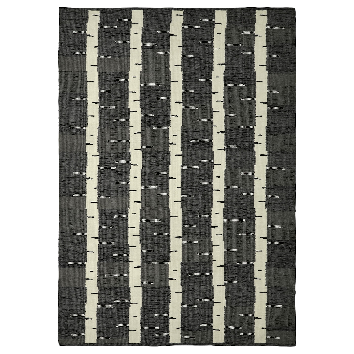 IKEA STOCKHOLM 2025 dywan tkany na płasko, szary/biały/czarny ręczne tkanie, 170x240 cm