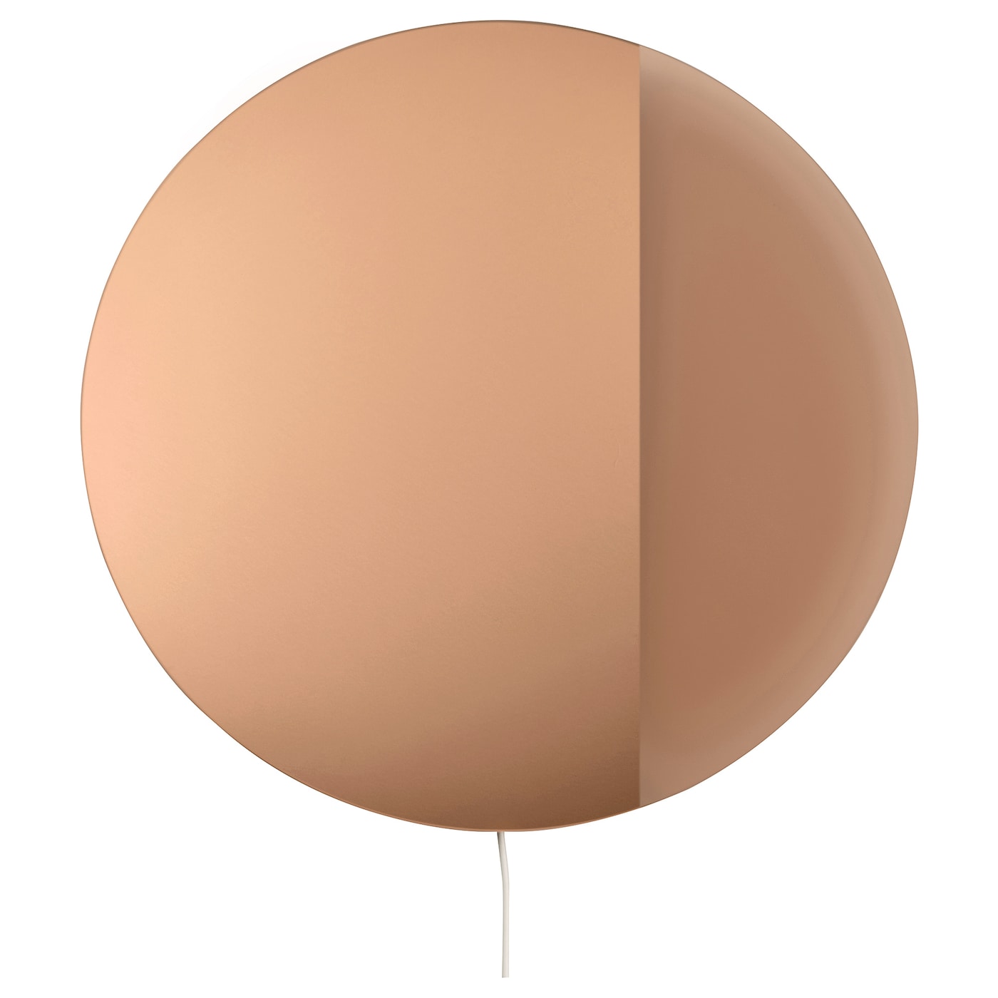 IKEA VARMBLIXT lampa ścienna/lustra LED, można przyciemniać/brązowy okrągły, Średnica: 55 cm