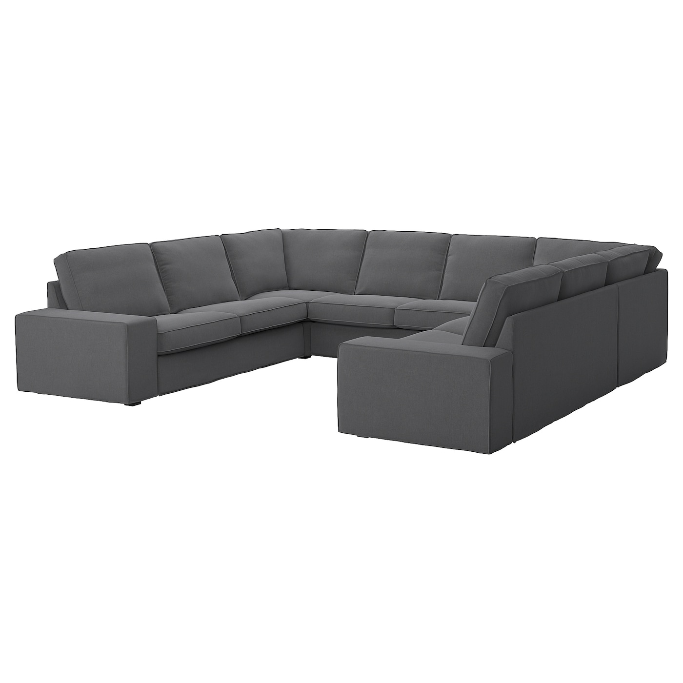 IKEA KIVIK sofa w kształcie litery U, 6-osob, Tallmyra średnioszary, Szerokość: 328 cm