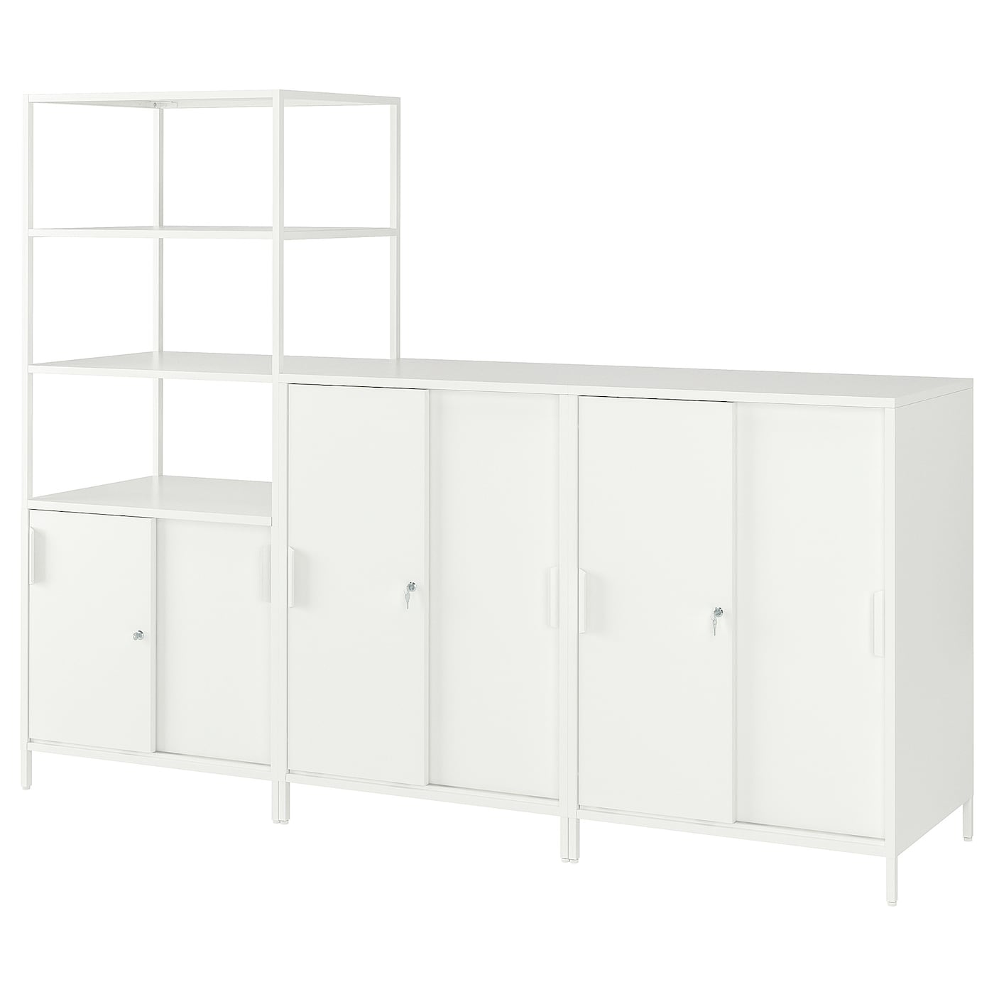 IKEA TROTTEN kombinacja szafek, biały, 240x180 cm