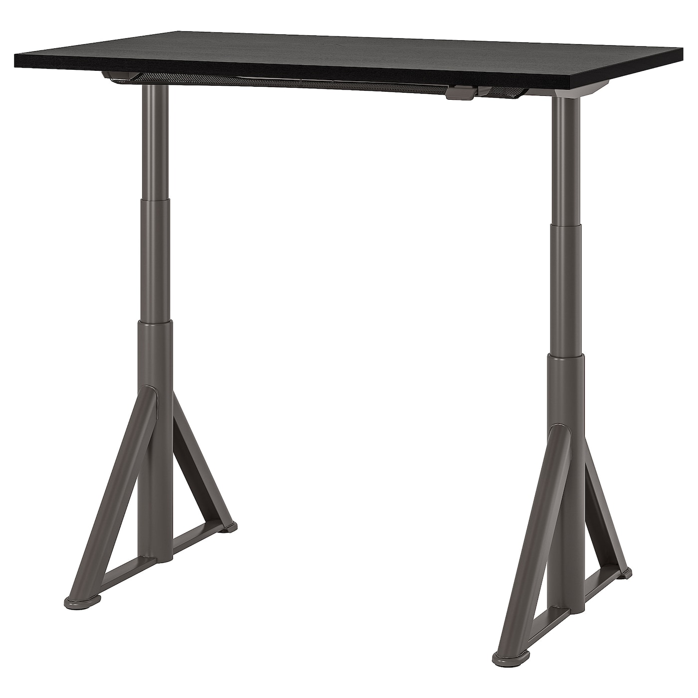 IKEA IDÅSEN biurko z regulacją wysokości, czarny/ciemnoszary, 120x70 cm