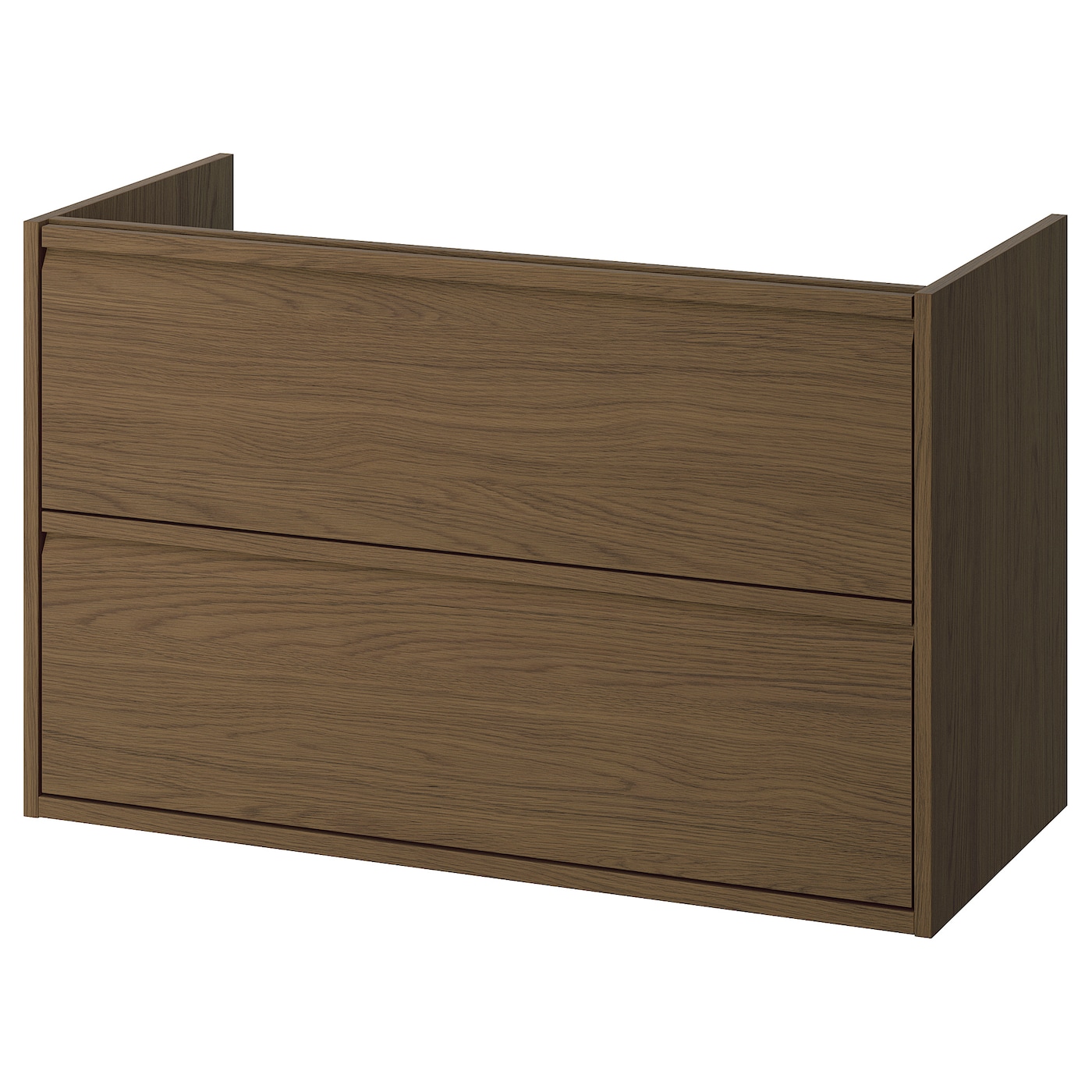 IKEA ÄNGSJÖN szafka umywalkowa z szufladami, brązowy imit. dębu, 100x48x63 cm