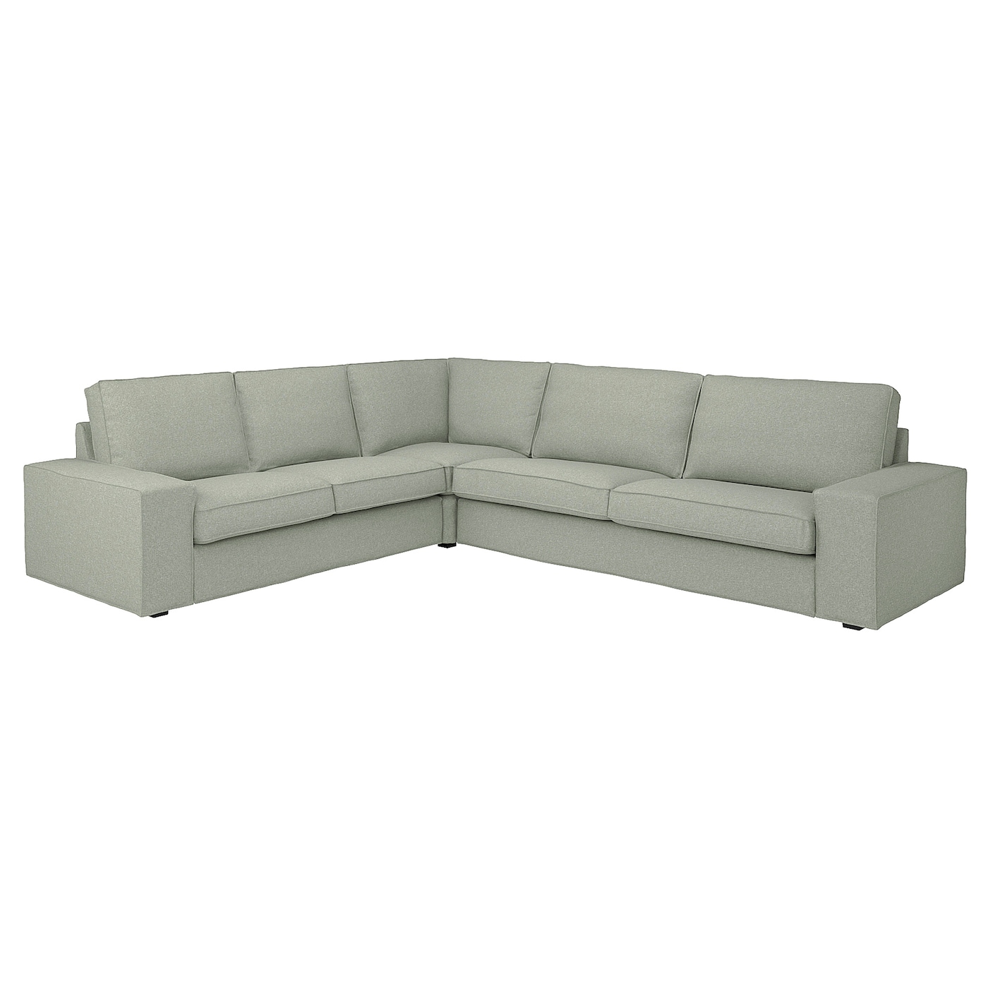 IKEA KIVIK sofa narożna 5-osobowa, Gunnared jasnozielony, Głębokość: 95 cm