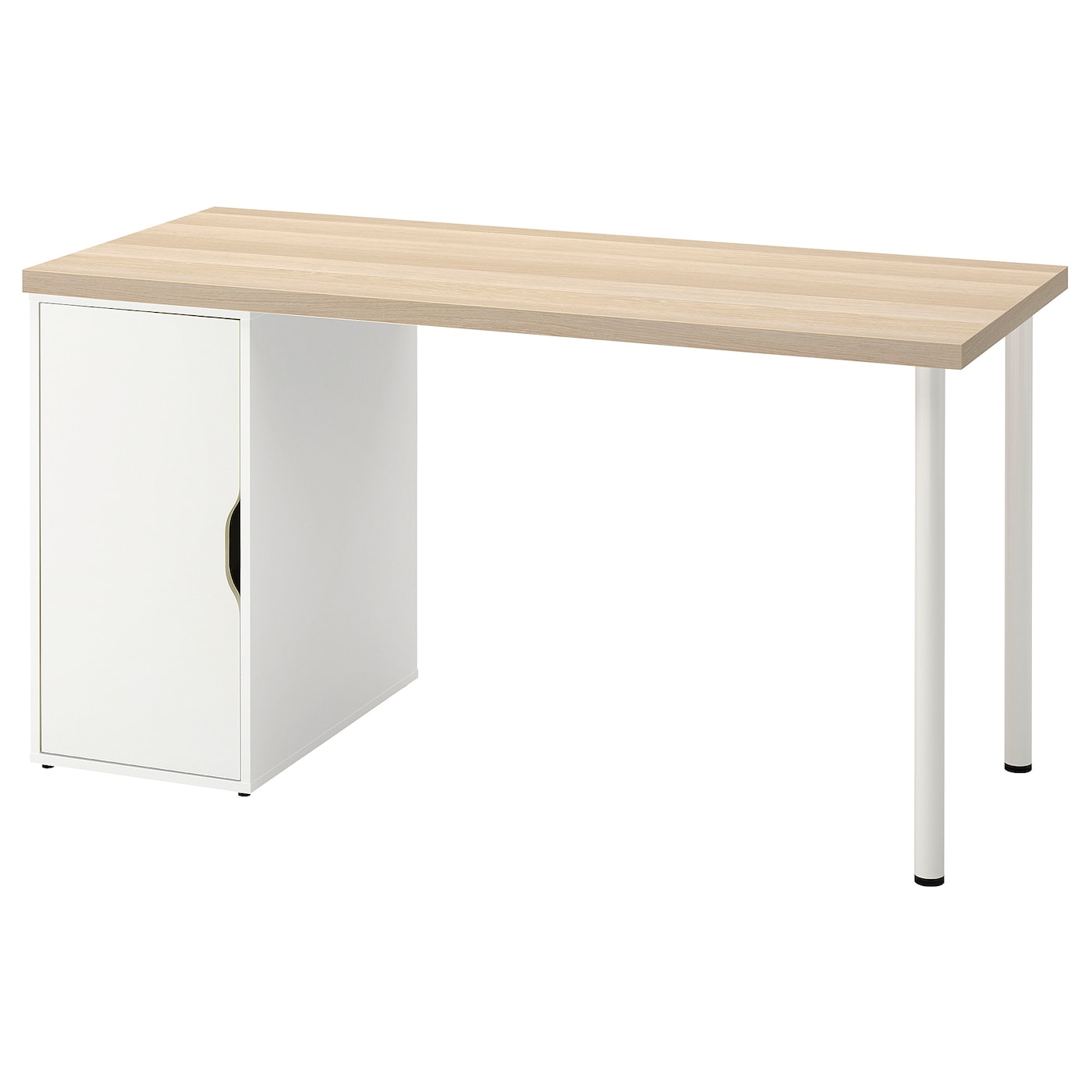 IKEA LAGKAPTEN / ALEX biurko, biała bejca/imit. dębu biały, 140x60 cm