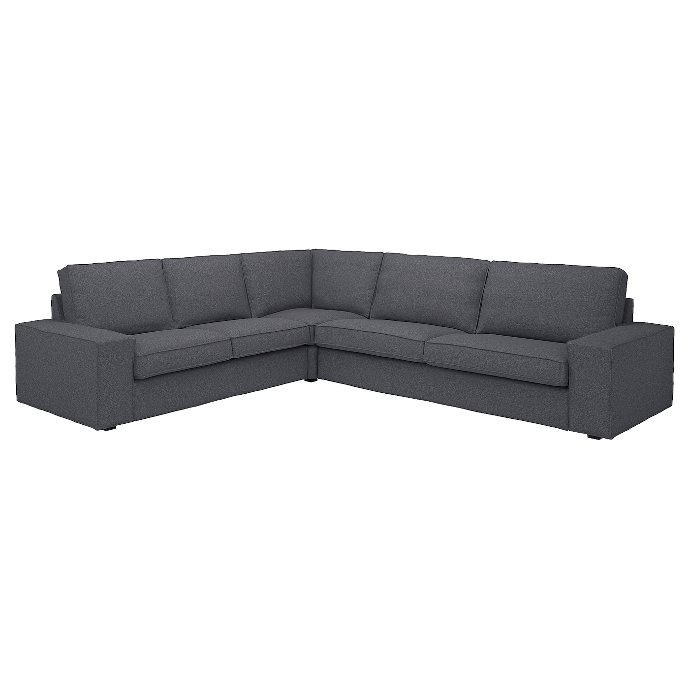 IKEA KIVIK sofa narożna 5-osobowa, Gunnared średnioszary, Głębokość: 95 cm
