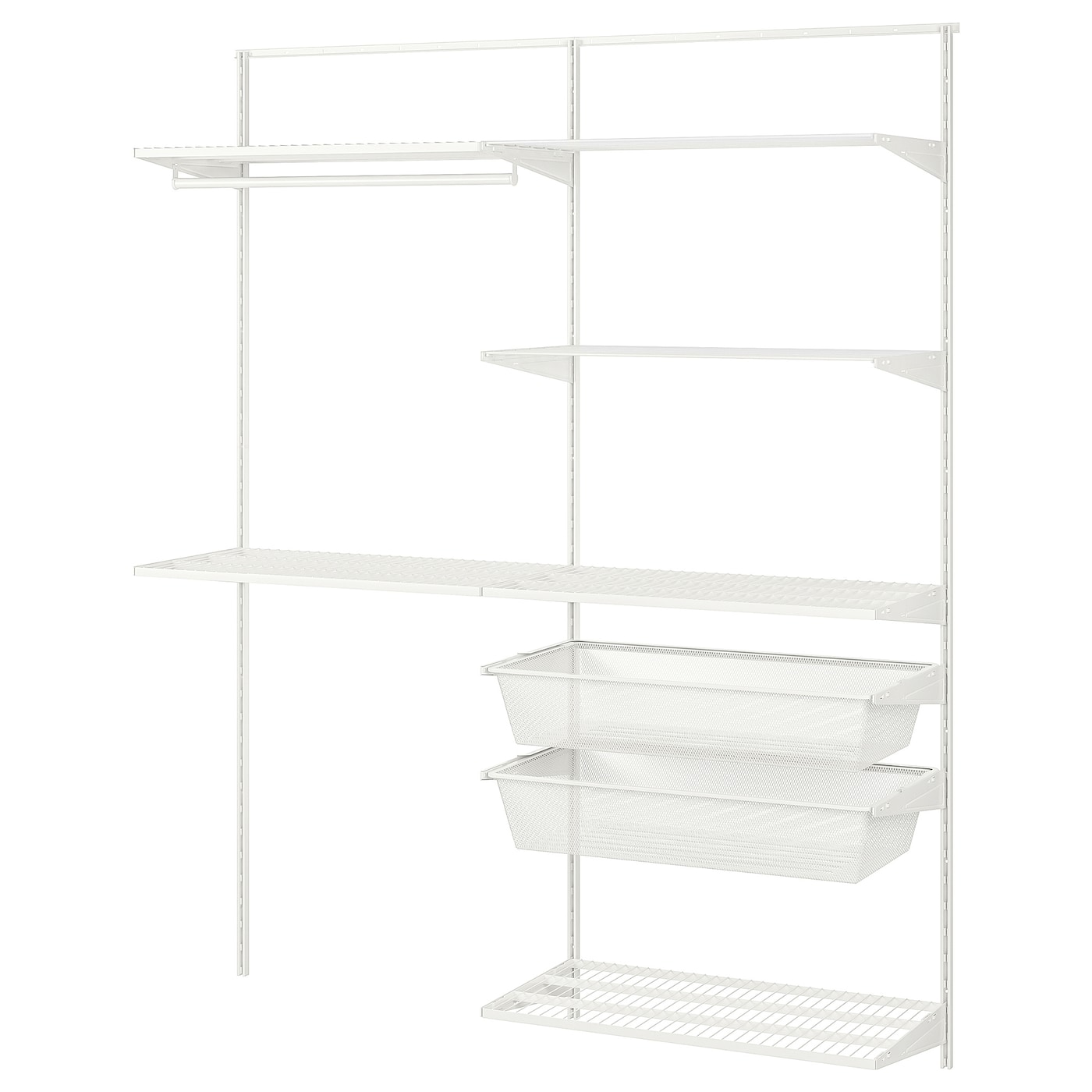 IKEA BOAXEL kombinacja do pralni, biały, 165x40x201 cm
