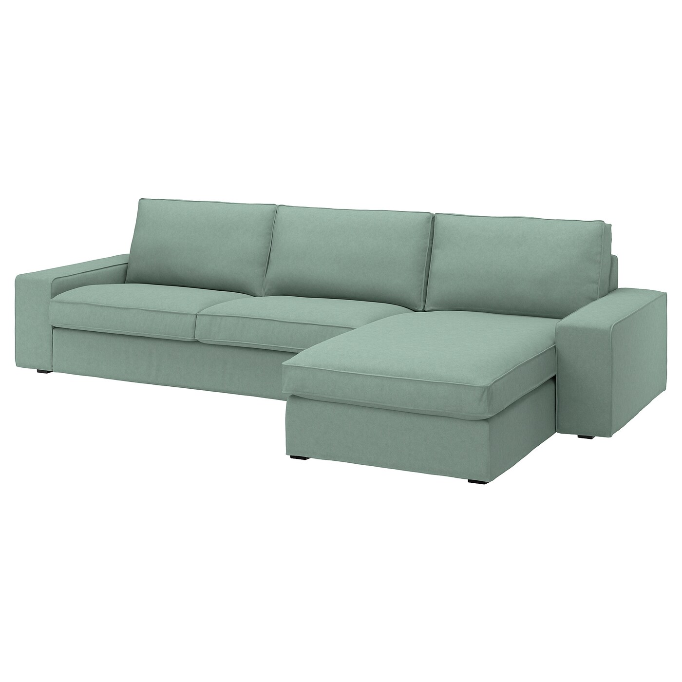 IKEA KIVIK sofa 4-osobowa z szezlongiem, Tallmyra jasnozielony, Maksymalna szerokość: 318 cm
