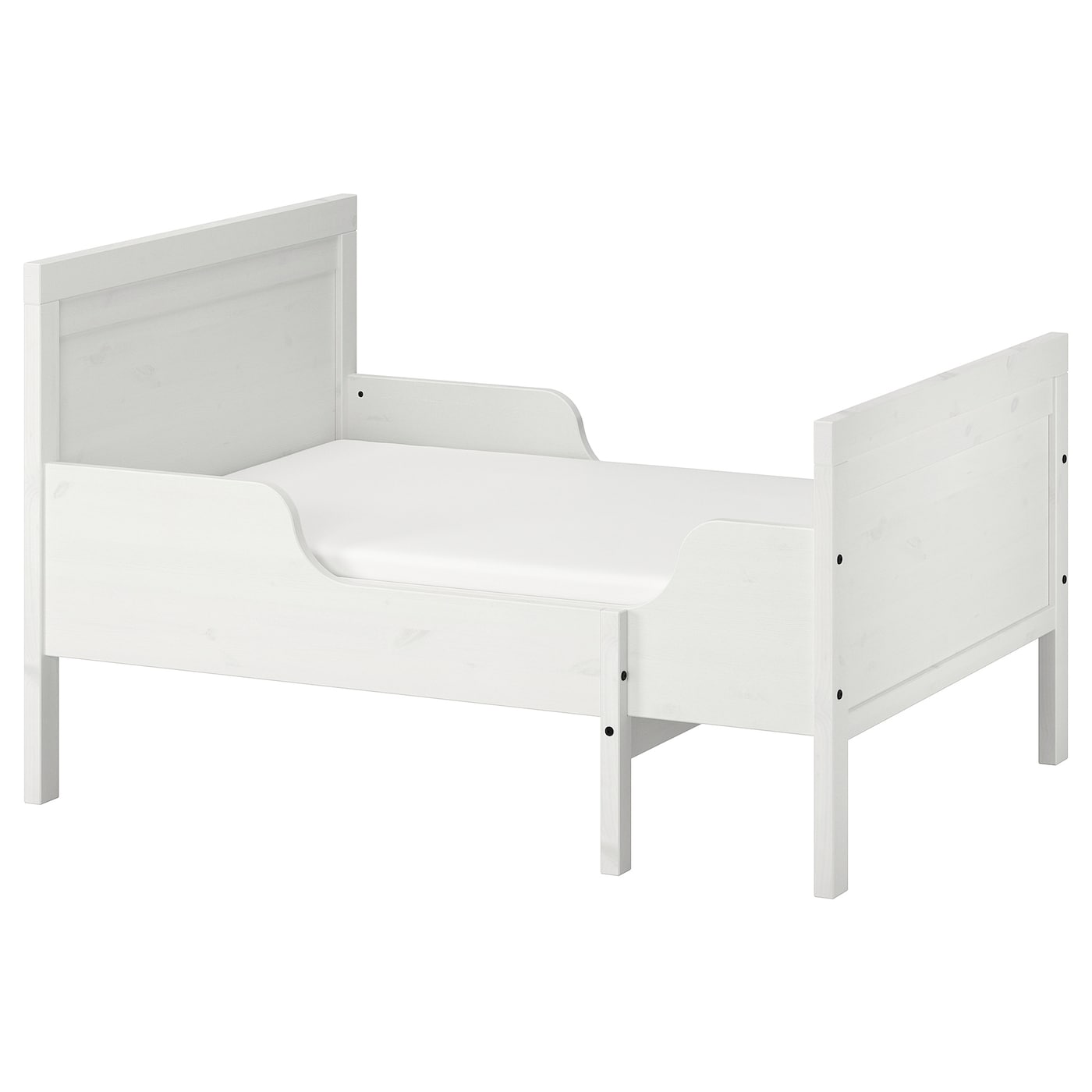 IKEA SUNDVIK rama łóżka o regulowanej długości, biały, 80x200 cm