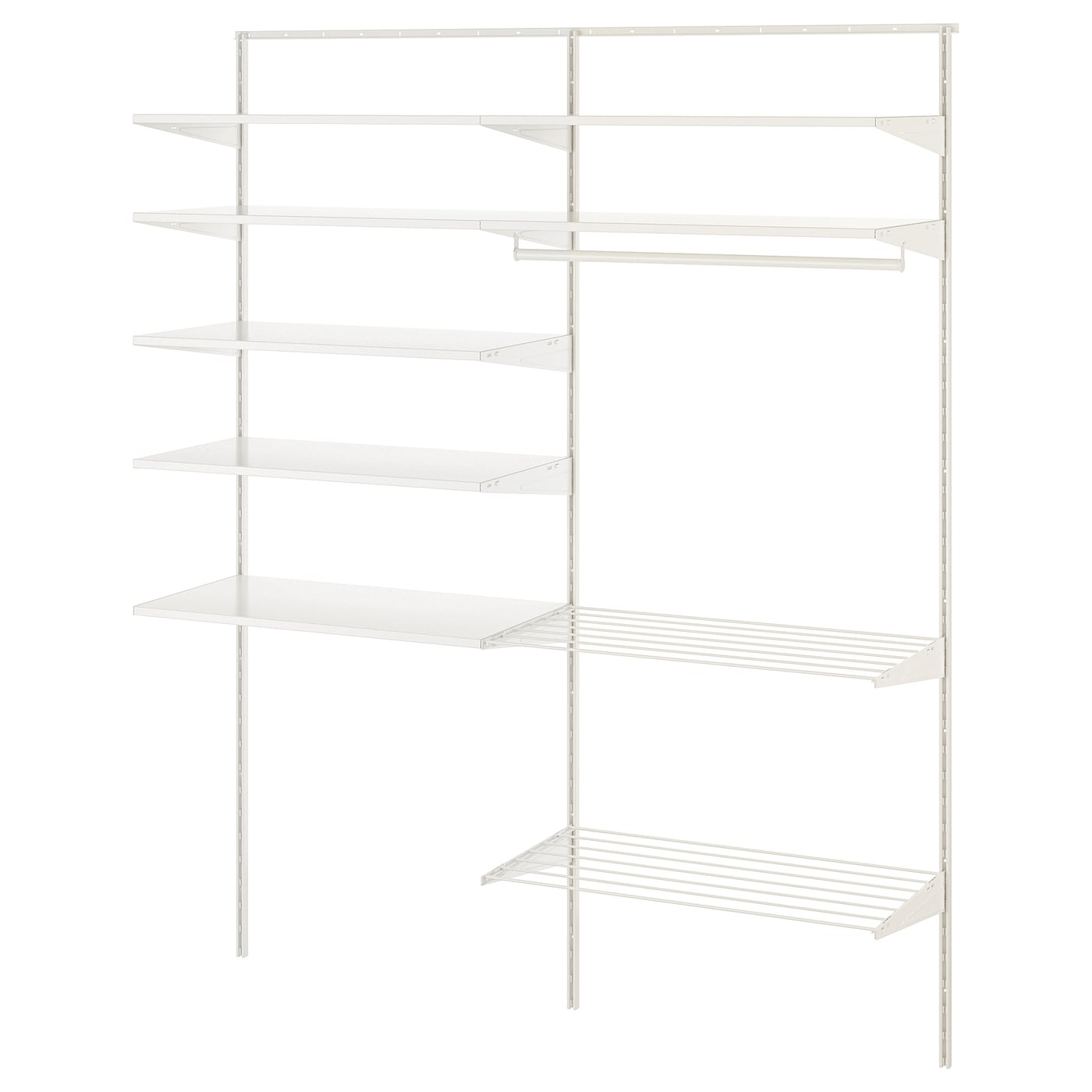 IKEA BOAXEL kombinacja do pralni, biały/metal, 165x40x201 cm