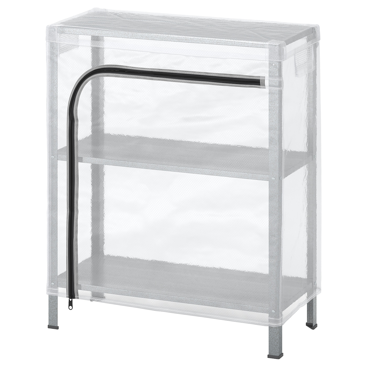 IKEA HYLLIS regał z pokrowcem, przezroczysty, 60x27x74 cm