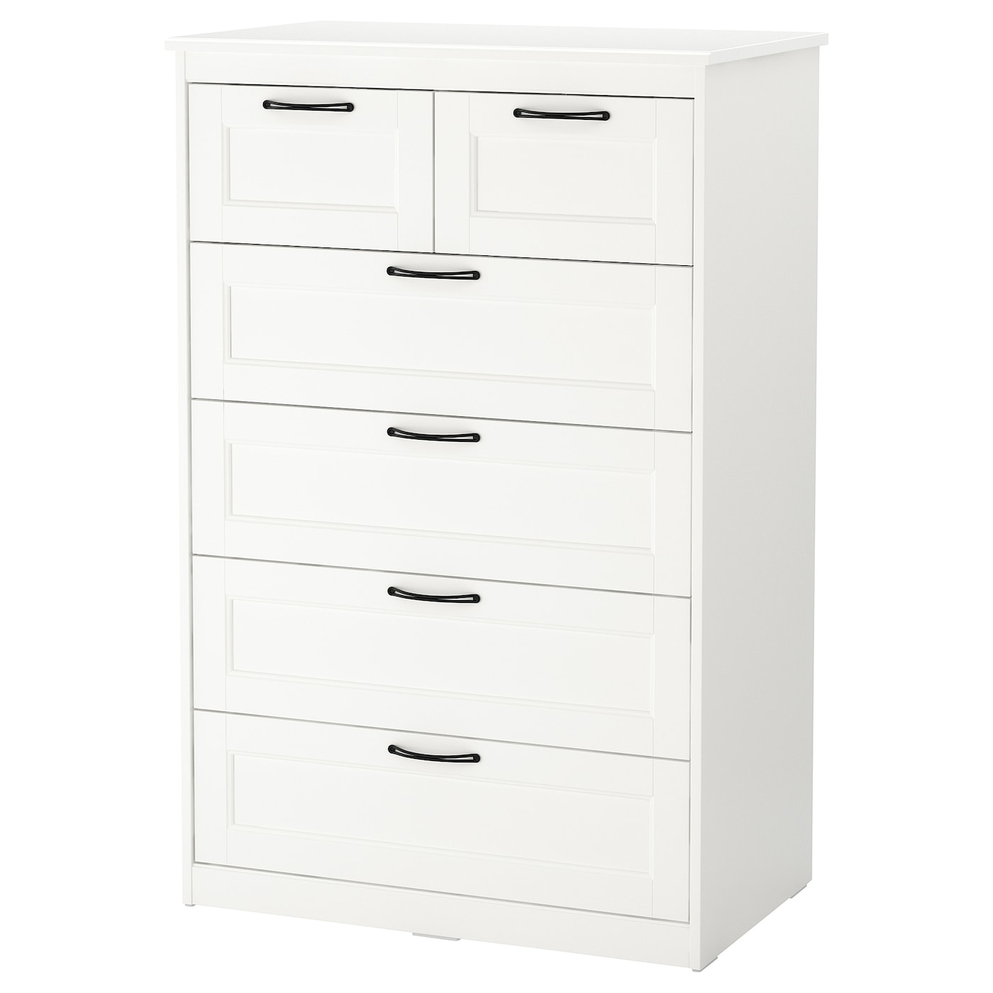 IKEA SONGESAND komoda, 6 szuflad, biały, 82x126 cm