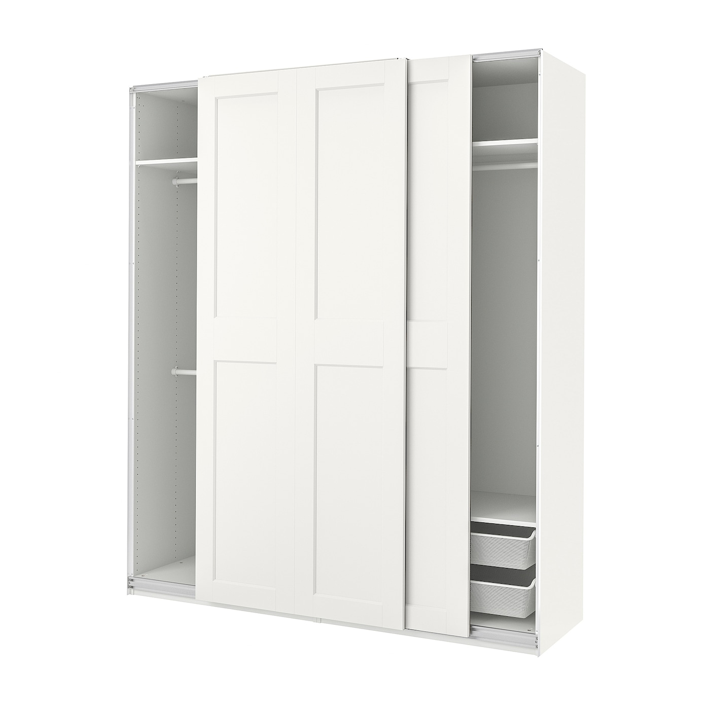 IKEA PAX / GRIMO kombinacja szafy, biały/biały, 200x66x236 cm