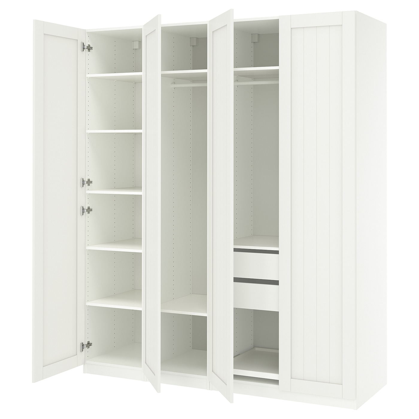 IKEA PAX / GULLABERG kombinacja szafy, biały/biały, 200x60x236 cm