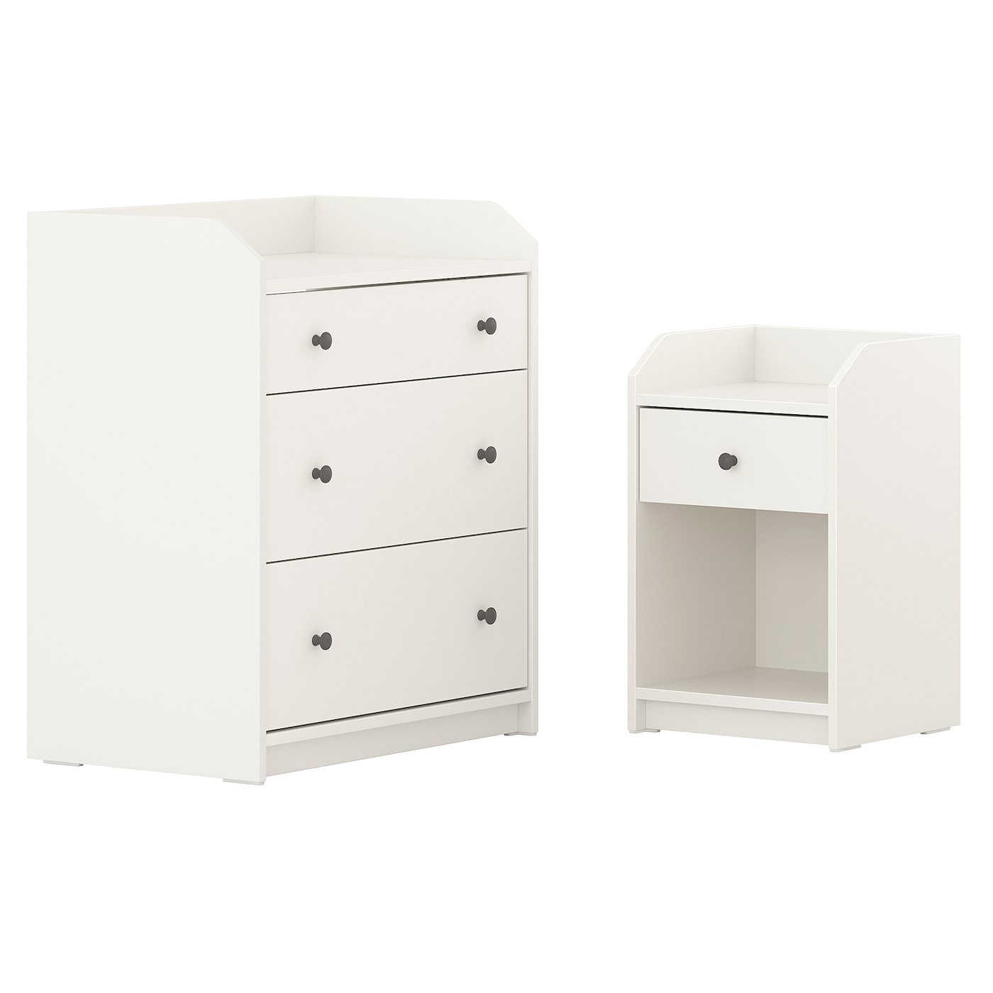 IKEA HAUGA meble do sypialni, kpl. 2 szt, biały