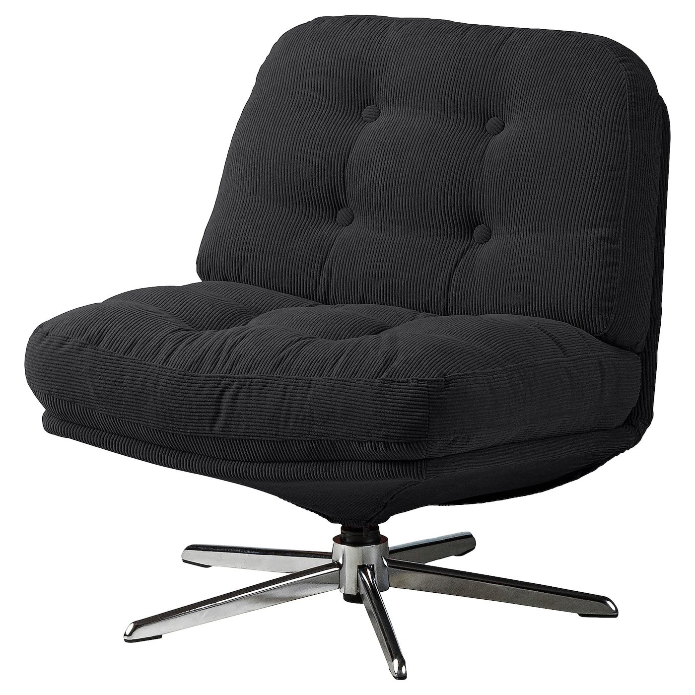 IKEA DYVLINGE krzesło obrotowe, Kelinge czarny, Głębokość: 75 cm