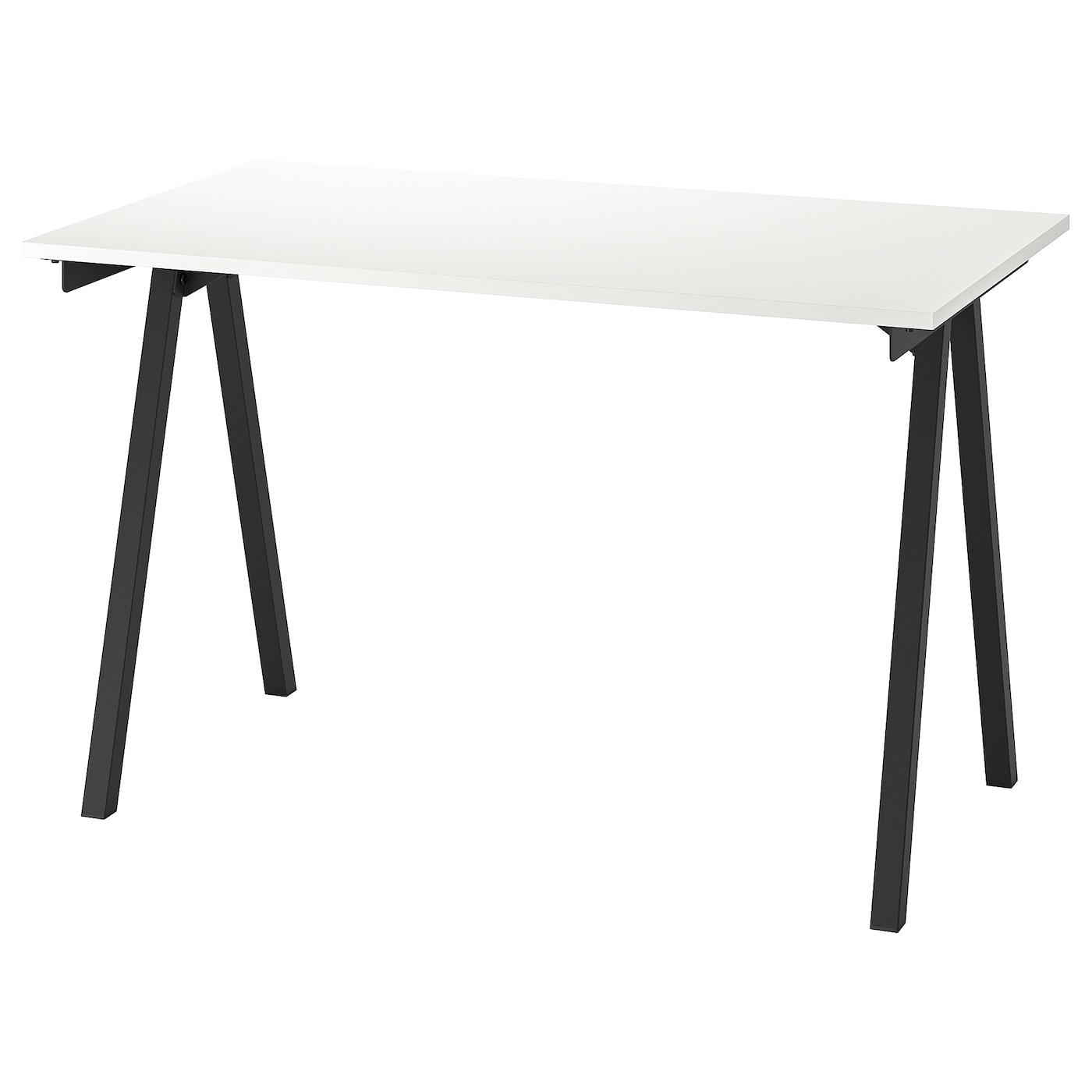 IKEA TROTTEN biurko, biały/antracyt, 120x70 cm