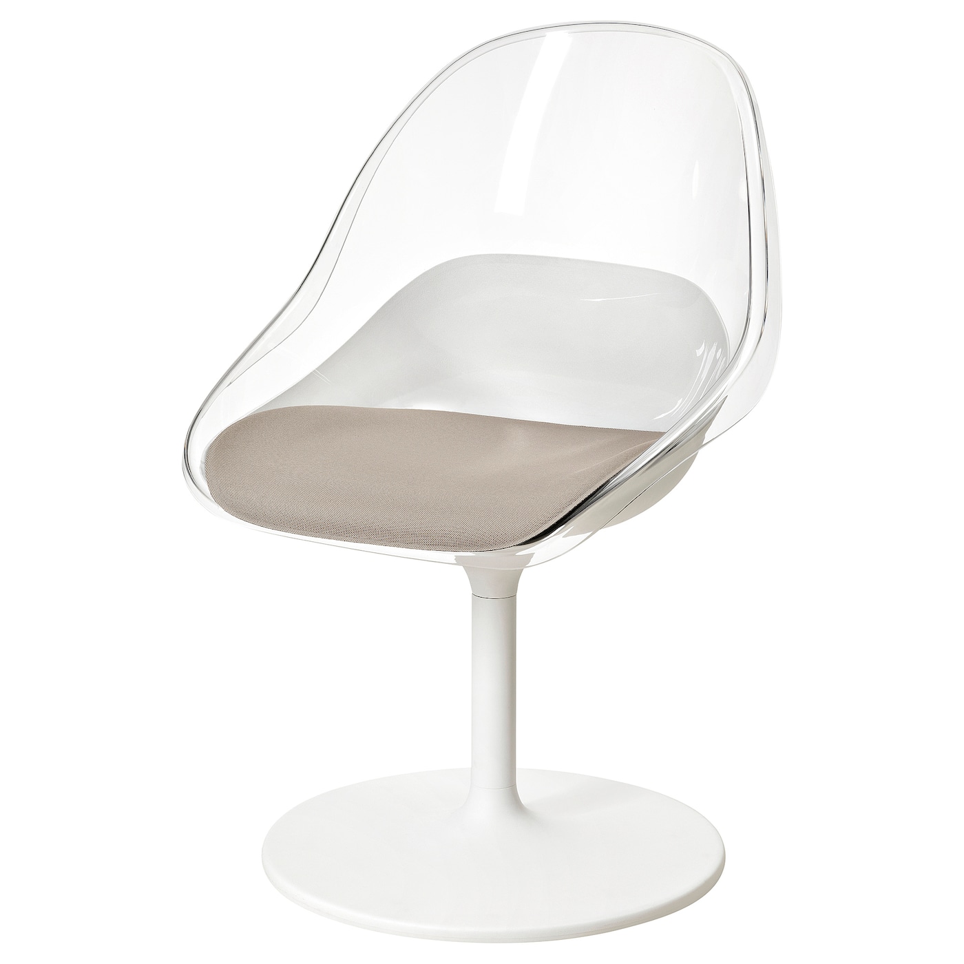 IKEA BALTSAR krzesło obrotowe, biały, Głębokość: 56 cm