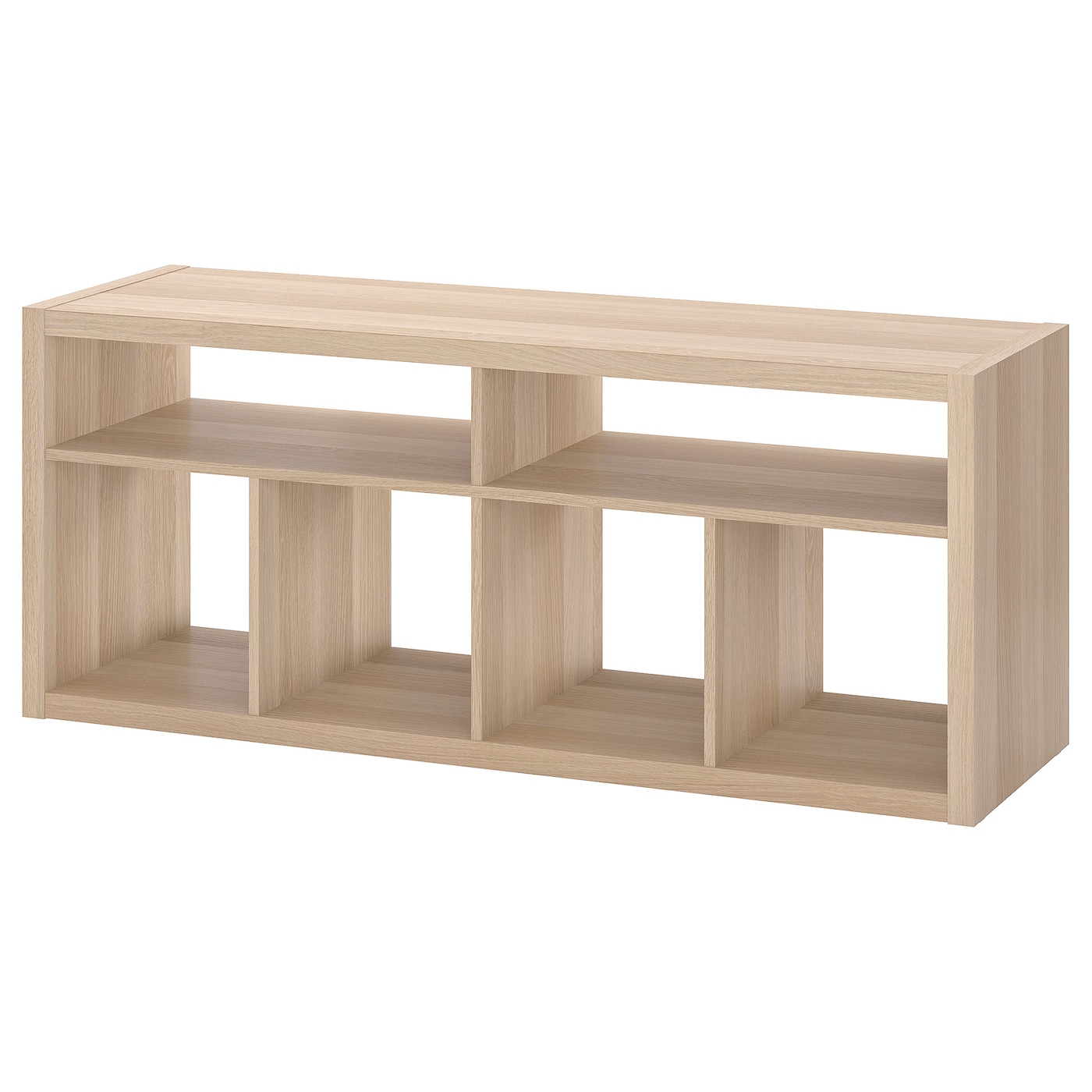 IKEA KALLAX szafka pod TV, imitacja dębu bejcowanego na biało, 147x60 cm