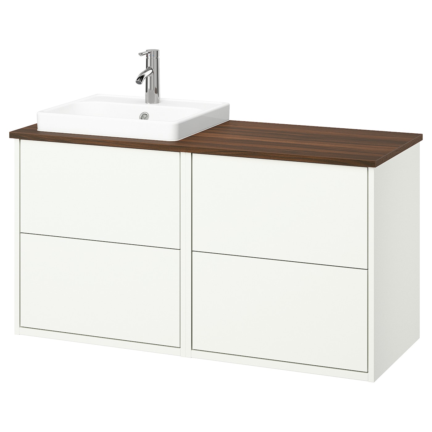 IKEA HAVBÄCK / ORRSJÖN szafka pod umyw/umywalka/bateria, biały, 122x49x71 cm