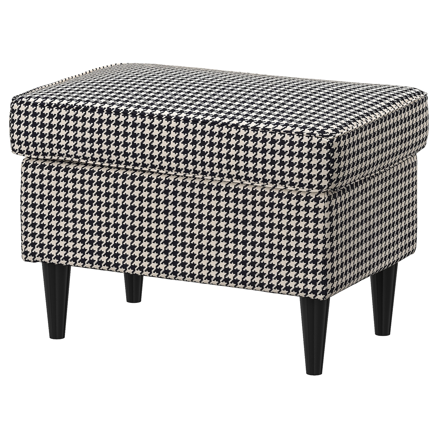 IKEA STRANDMON podnóżek, Vibberbo czarny/beżowy, Długość: 60 cm