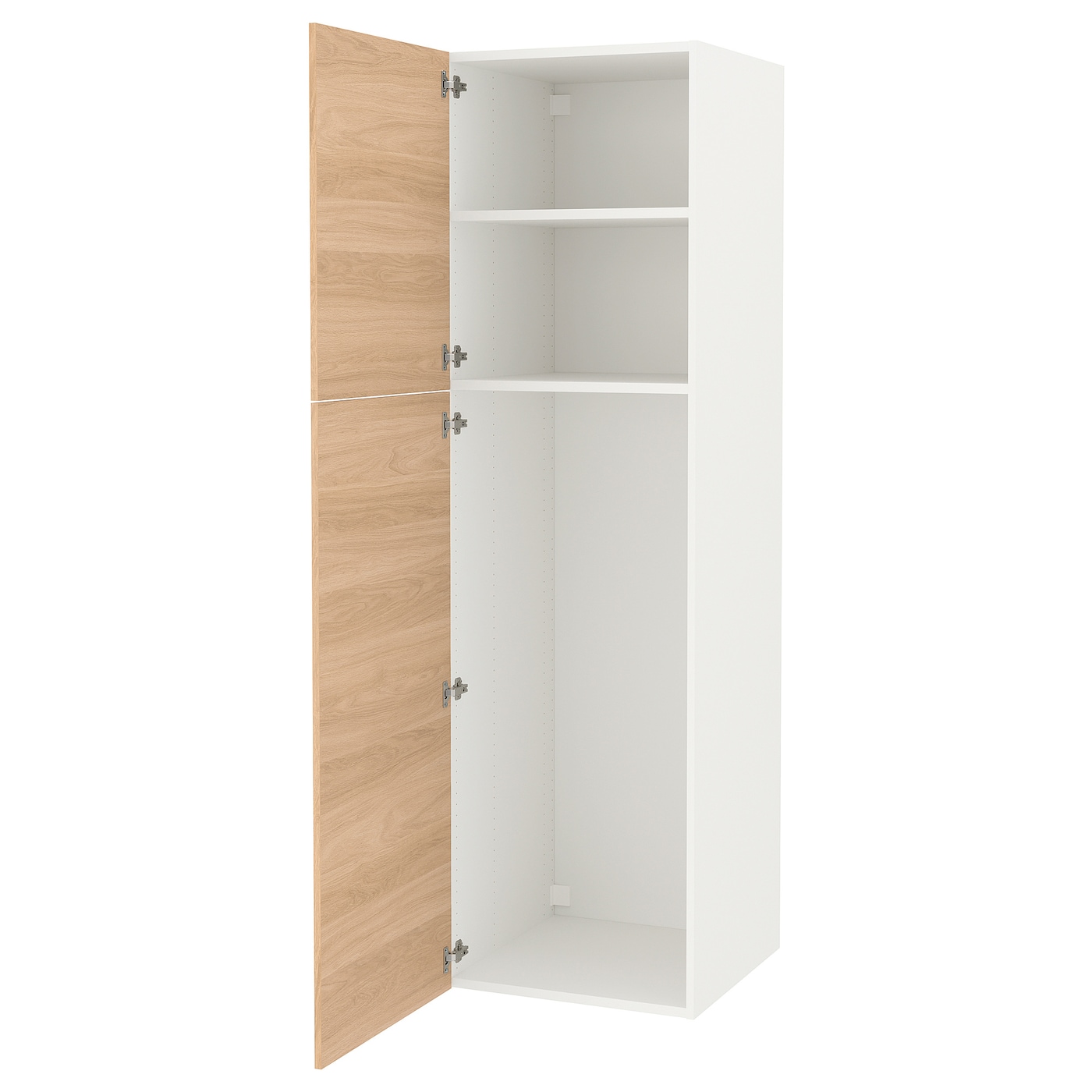 IKEA ENHET szafka wysoka 2 drzwi, biały/imit. dębu, 60x62x210 cm