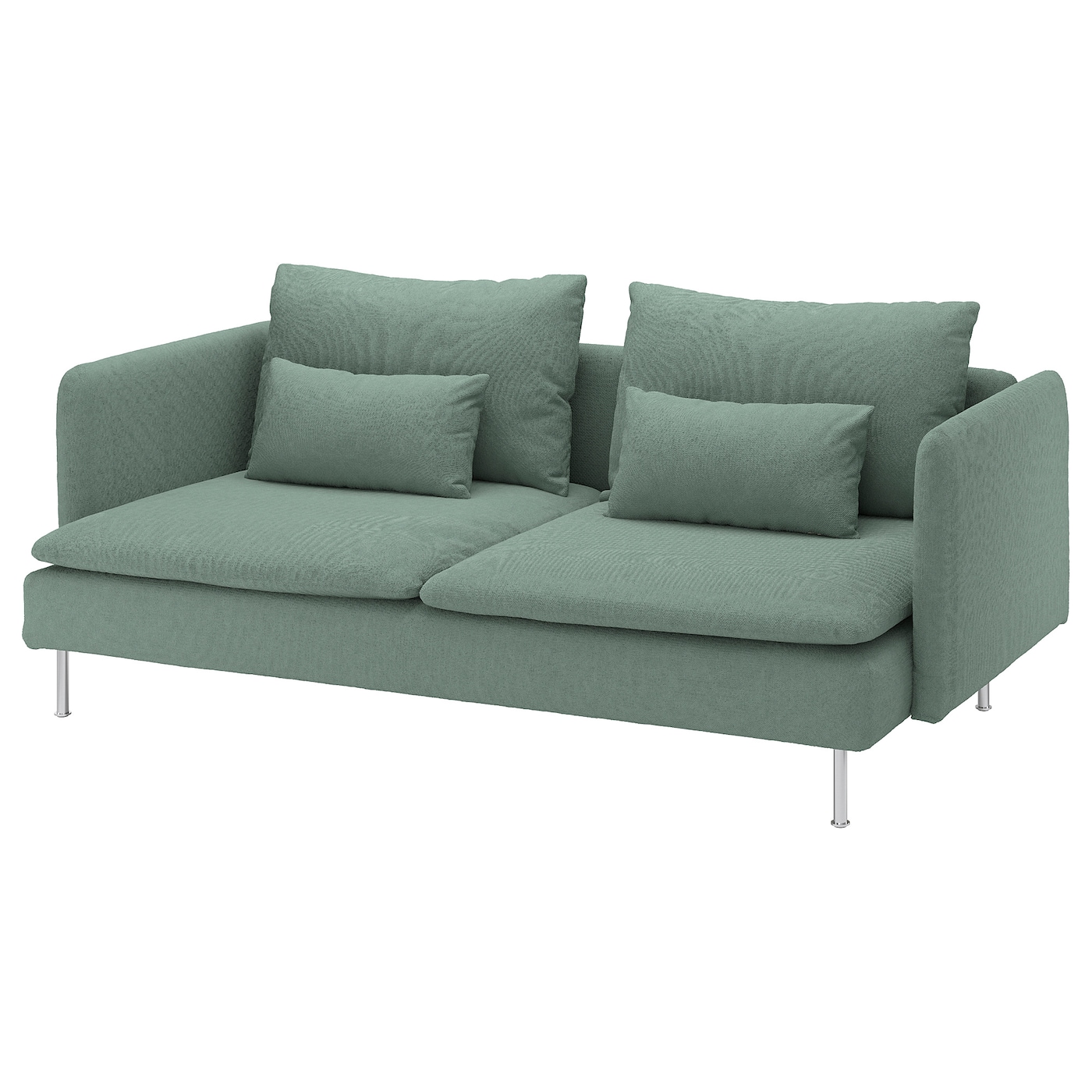 IKEA SÖDERHAMN sofa 3-osobowa, Tallmyra jasnozielony, Wysokość z poduchami oparcia: 83 cm