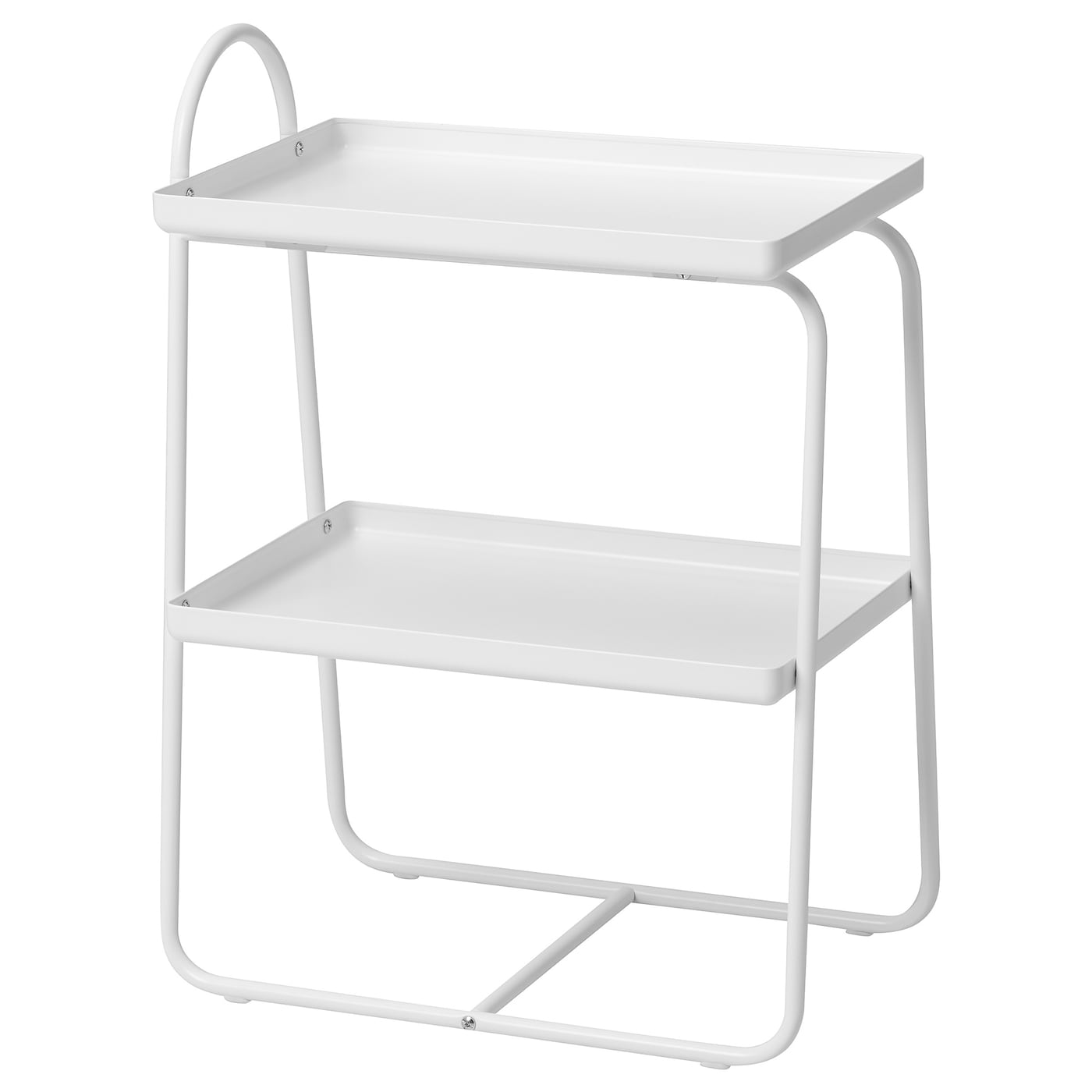 IKEA HATTÅSEN stolik nocny/regał, biały, Głębokość: 43 cm