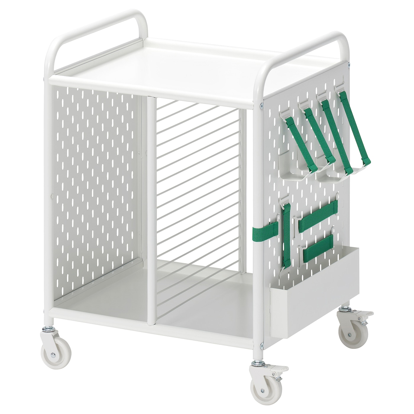 IKEA BRÄNNBOLL regał na kółkach, biały, 56x62 cm