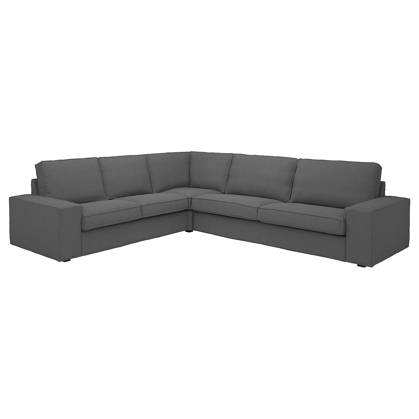 IKEA KIVIK sofa narożna 5-osobowa, Tallmyra średnioszary, Głębokość: 95 cm