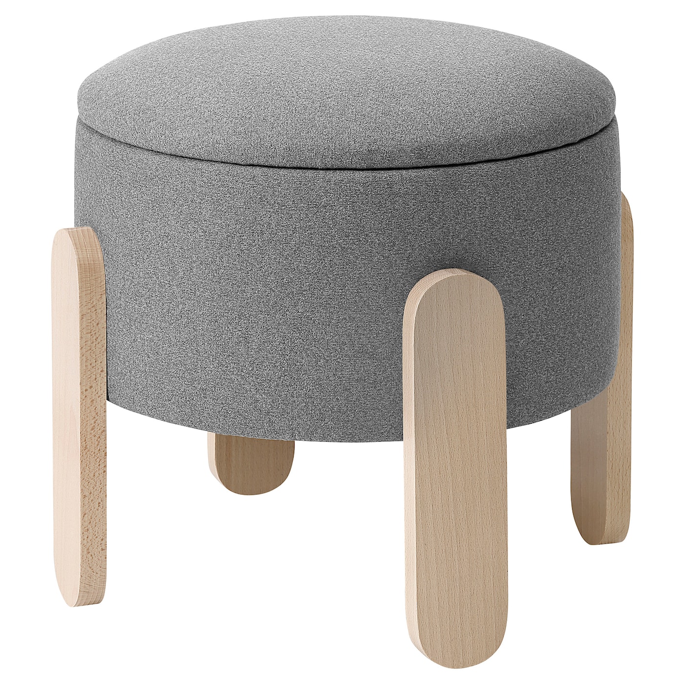 IKEA FÖRLUNDA puf, z pojemnikiem/Tonerud szary, Średnica: 44 cm