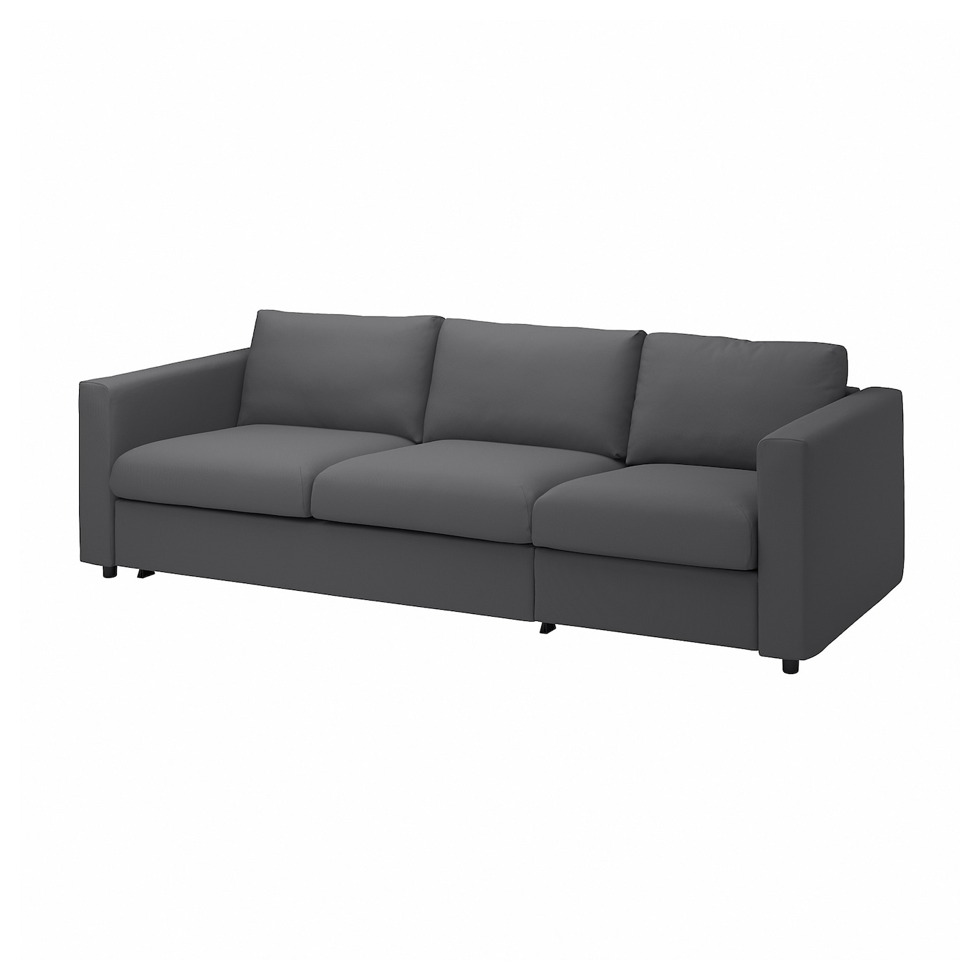 IKEA VIMLE sofa 3-osobowa, rozkładana, Hallarp szary, Wysokość łóżka: 53 cm