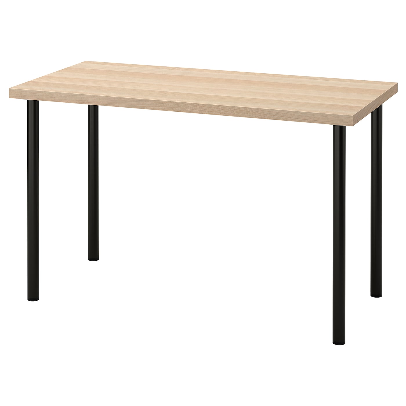 IKEA LAGKAPTEN / ADILS biurko, imitacja dębu bejcowanego na biało/czarny, 120x60 cm