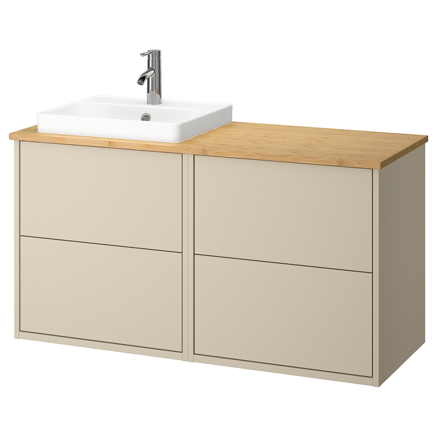 IKEA HAVBÄCK / ORRSJÖN szafka pod umyw/umywalka/bateria, beżowy, 122x49x71 cm
