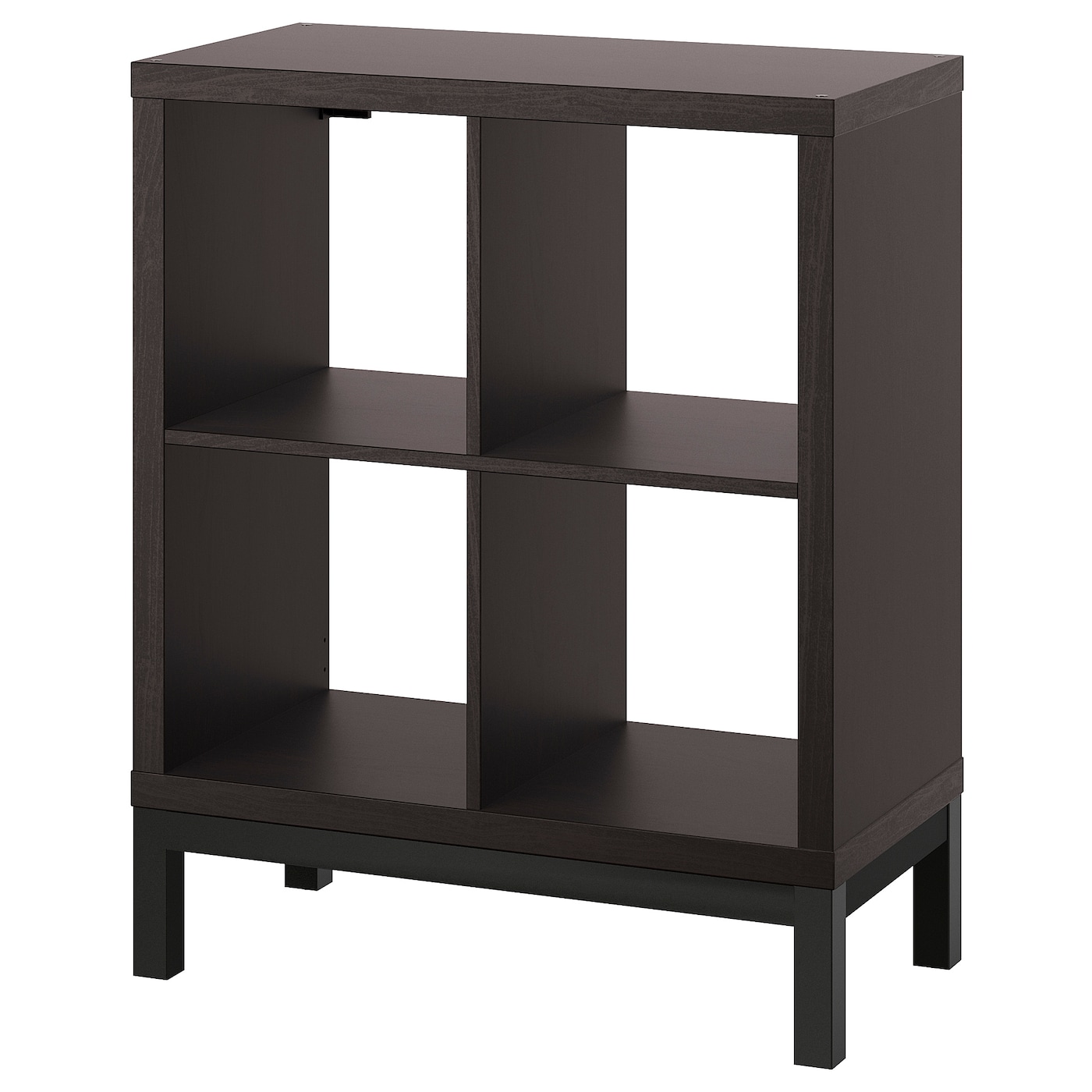 IKEA KALLAX regał z ramą nośną, czarnybrąz/czarny, 77x94 cm