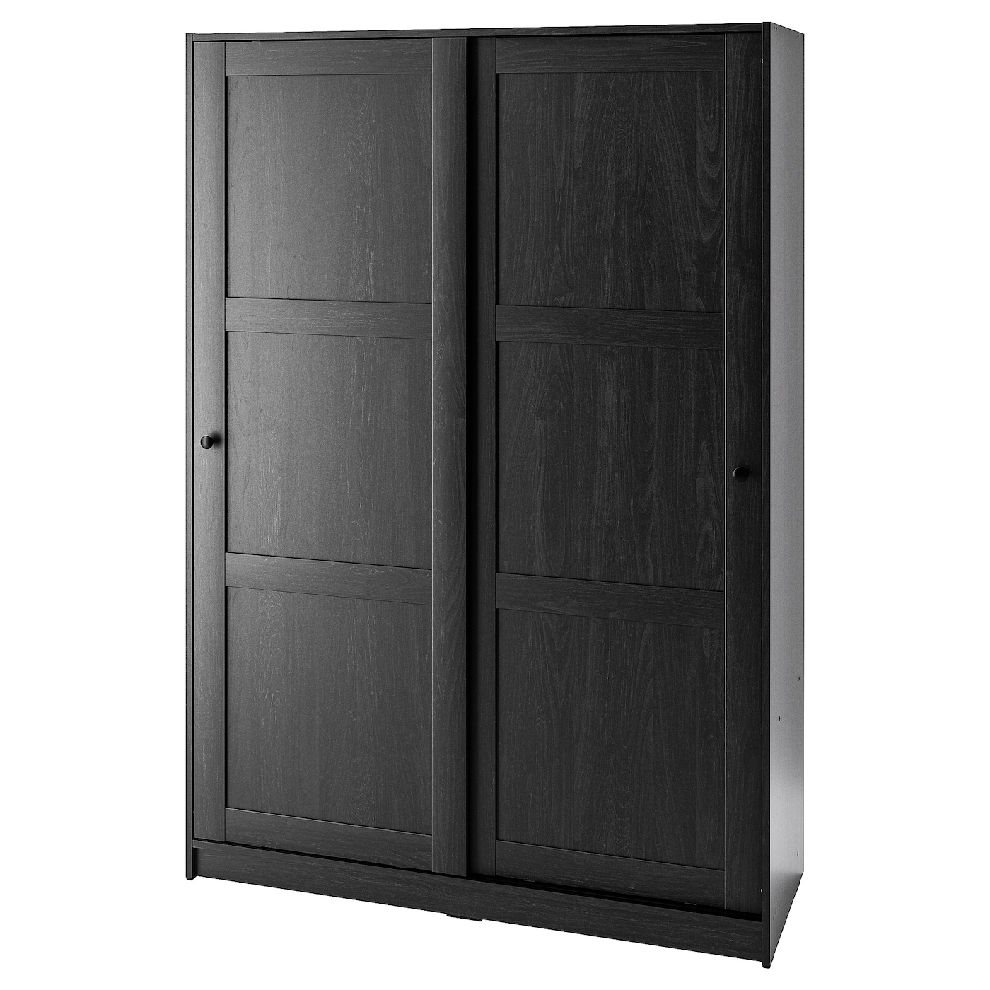 IKEA RAKKESTAD szafa z drzwiami przesuwnymi, czarnybrąz, 117x176 cm