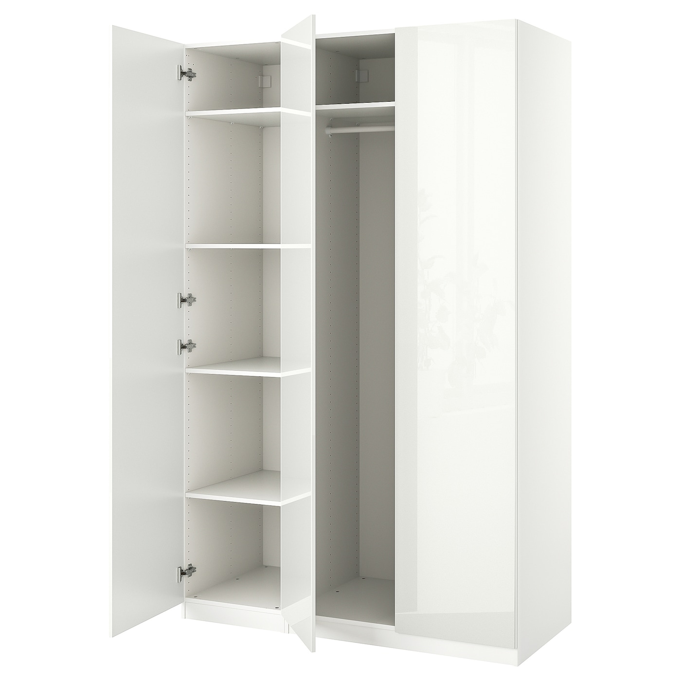 IKEA PAX / FARDAL kombinacja szafy, biały/połysk biały, 150x60x236 cm