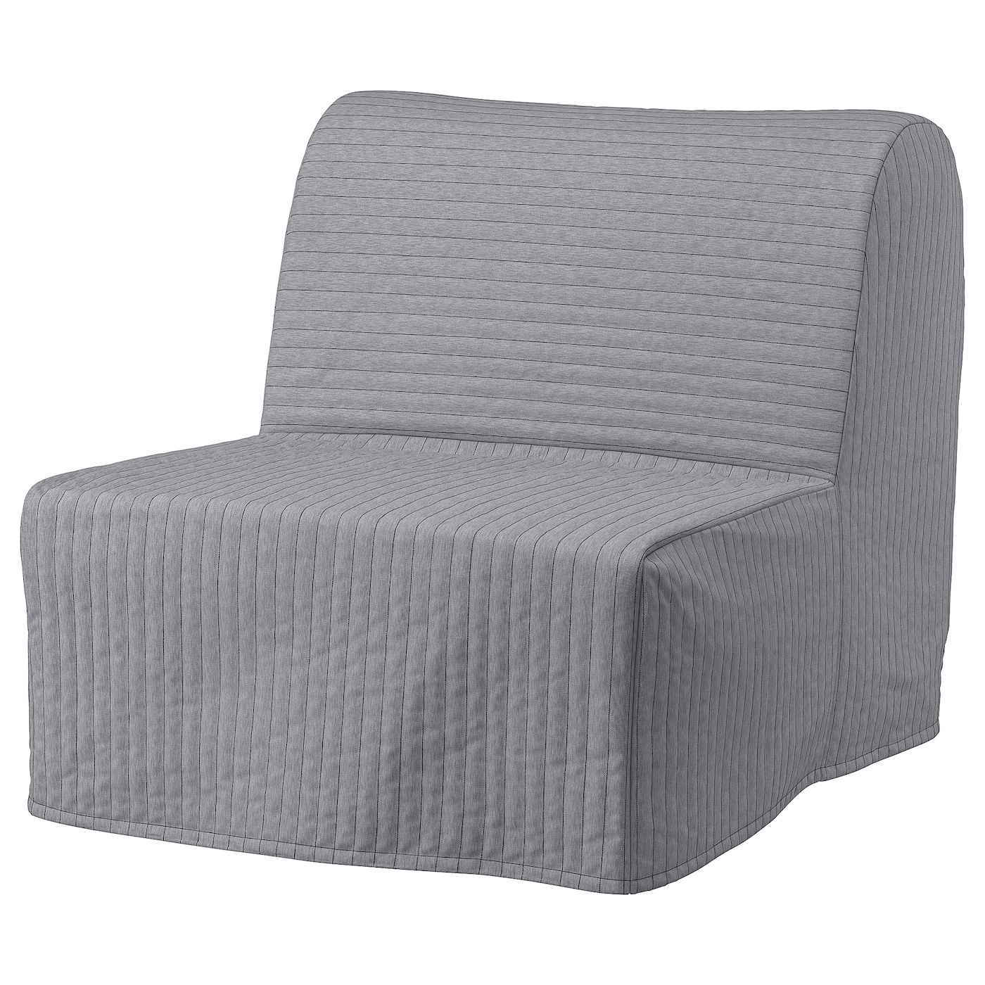 IKEA LYCKSELE LÖVÅS fotel rozkładany, Knisa jasnoszary, Szerokość: 80 cm