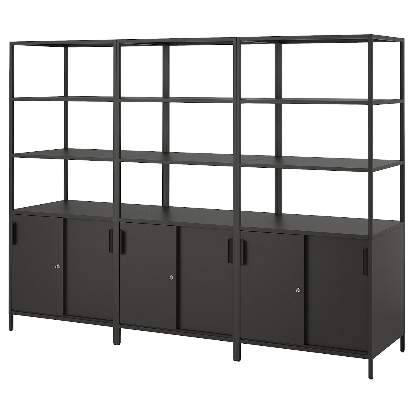 IKEA TROTTEN kombinacja szafek, antracyt, 240x180 cm
