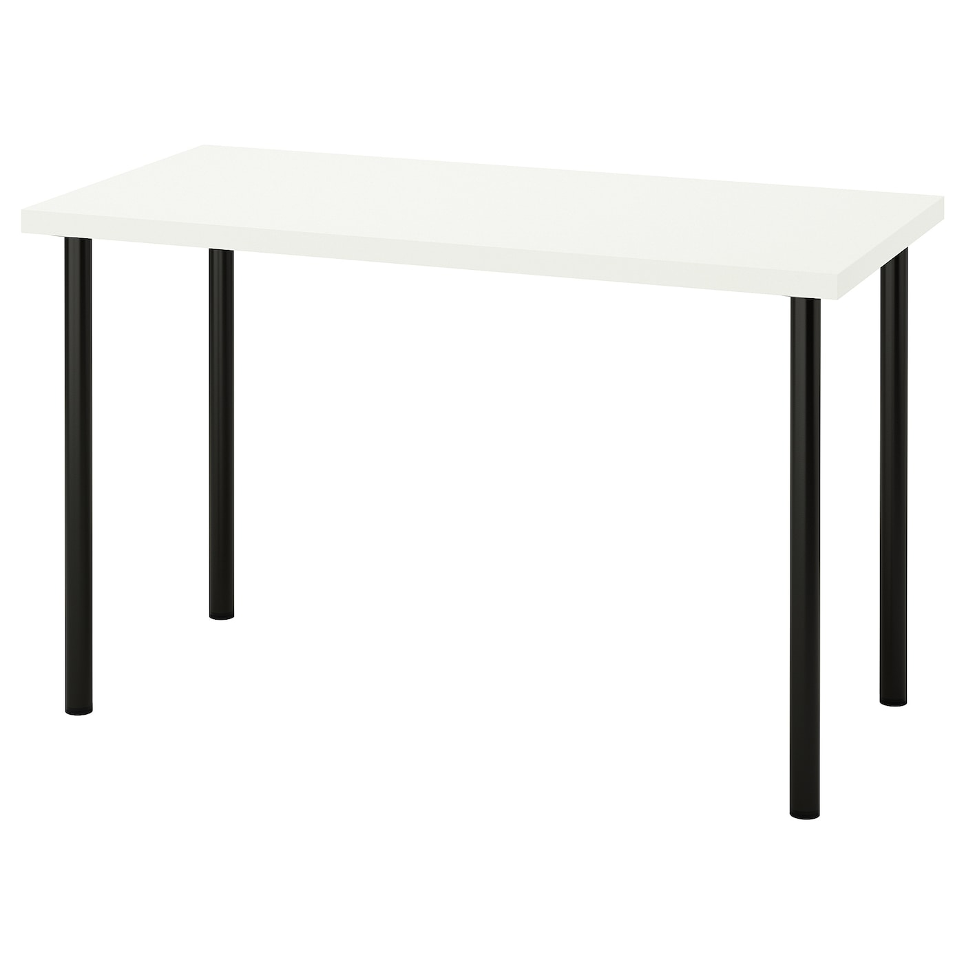 IKEA LAGKAPTEN / ADILS biurko, biały/czarny, 120x60 cm
